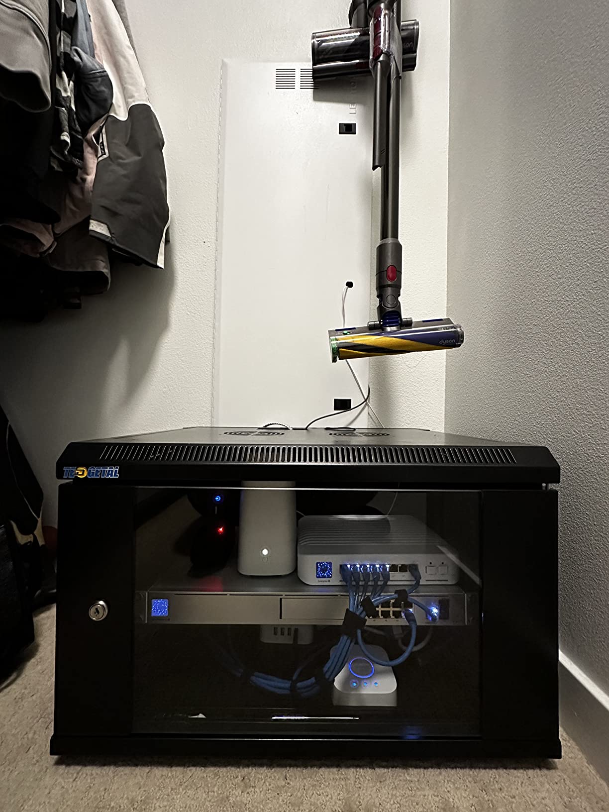 12U Wall Mount Server Cabinet Network Rack Enclosure Locking Glass Door customer photo 2