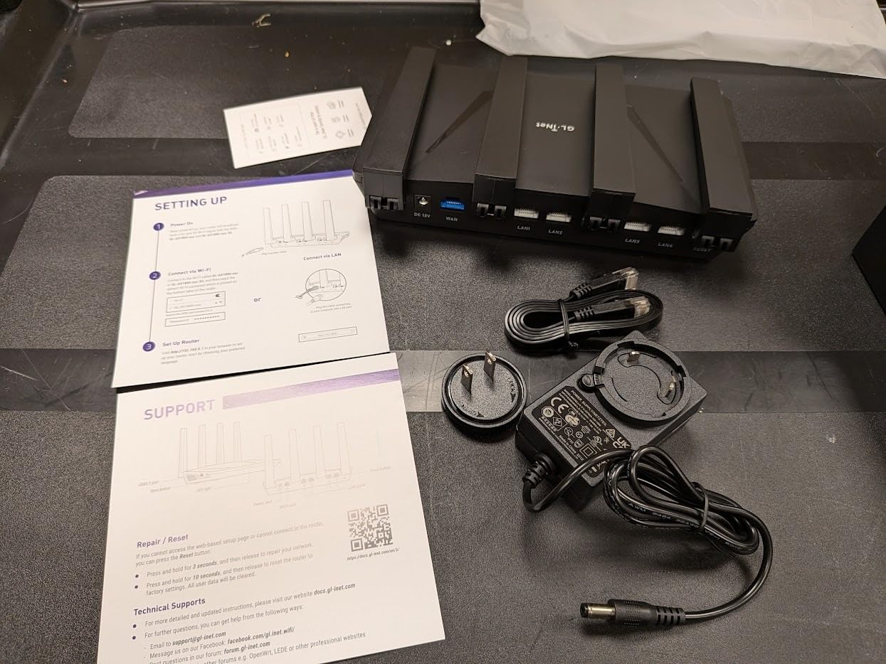 GL.iNet GL-AX1800 (Flint) WiFi 6 Router - Dual Band Gigabit Wireless Internet Router | 5 x 1G Ethernet Ports | Up to 120 Devices | OpenVPN & WireGuard | Wi-Fi 6 1.8 Gbps customer photo 1