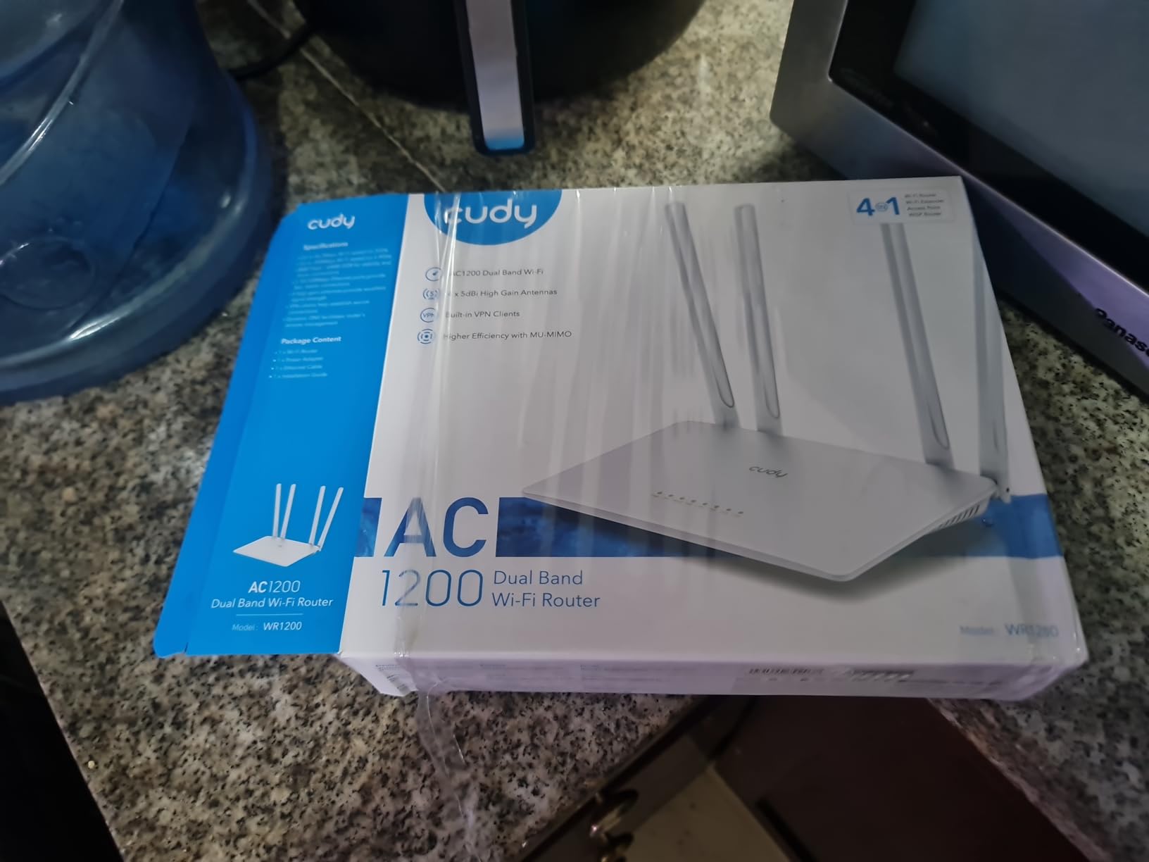 Cudy AC1200 Dual-Band Wi-Fi Router, 5X Fast Ethernet, VPN Client, WR1200 | 867+300 Mbps, 5x 100M ports, 4 antennas, MU-MIMO, beamforming, WPA3, 5 modes, 1100 sq ft, 40 devices customer photo 1