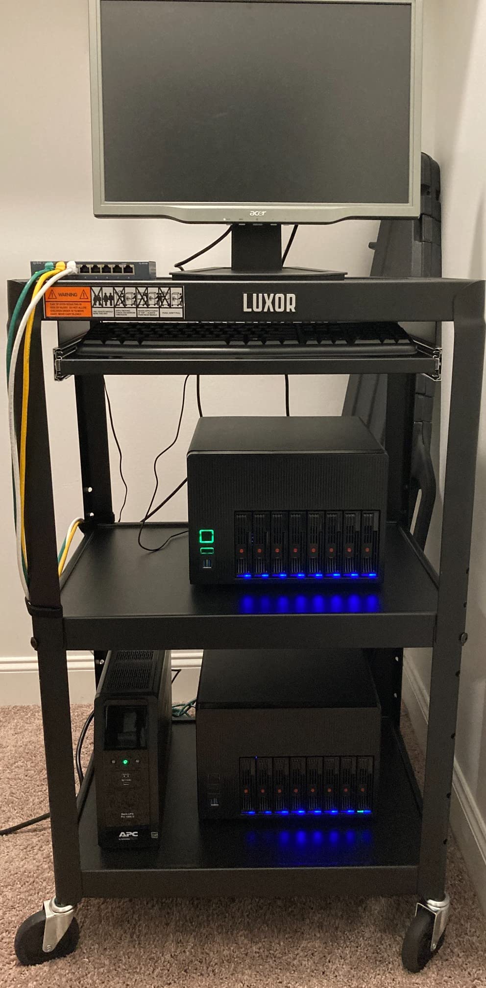 8 Bay Mini ITX Micro ATX NAS Case, Hot Swap Drive Bays DIY Storage Enclosure, Dual Independent Air Channel, Support 3.5