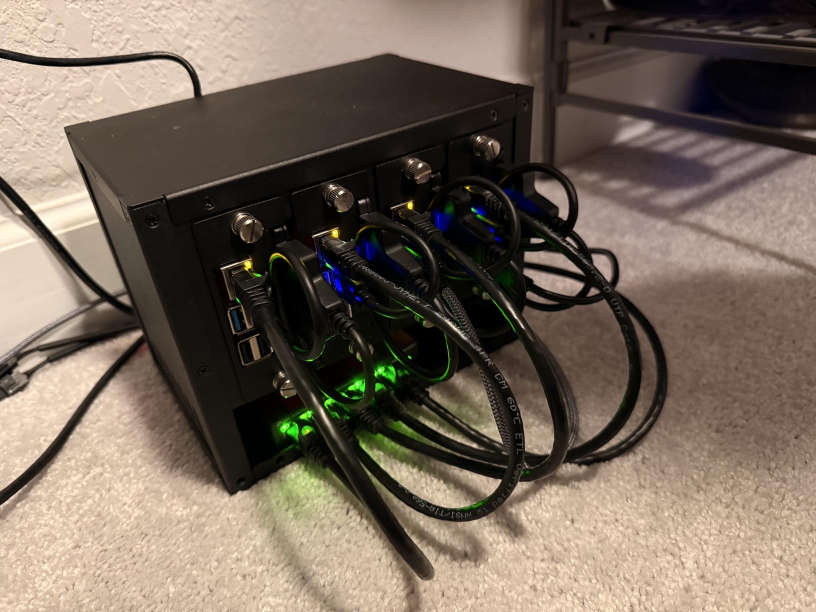 UCTRONICS Upgraded Complete Enclosure for Raspberry Pi Cluster, Compatible with Pi 5, 4B, 3B+/3B, and Other B Models, House Up to 4x2.5