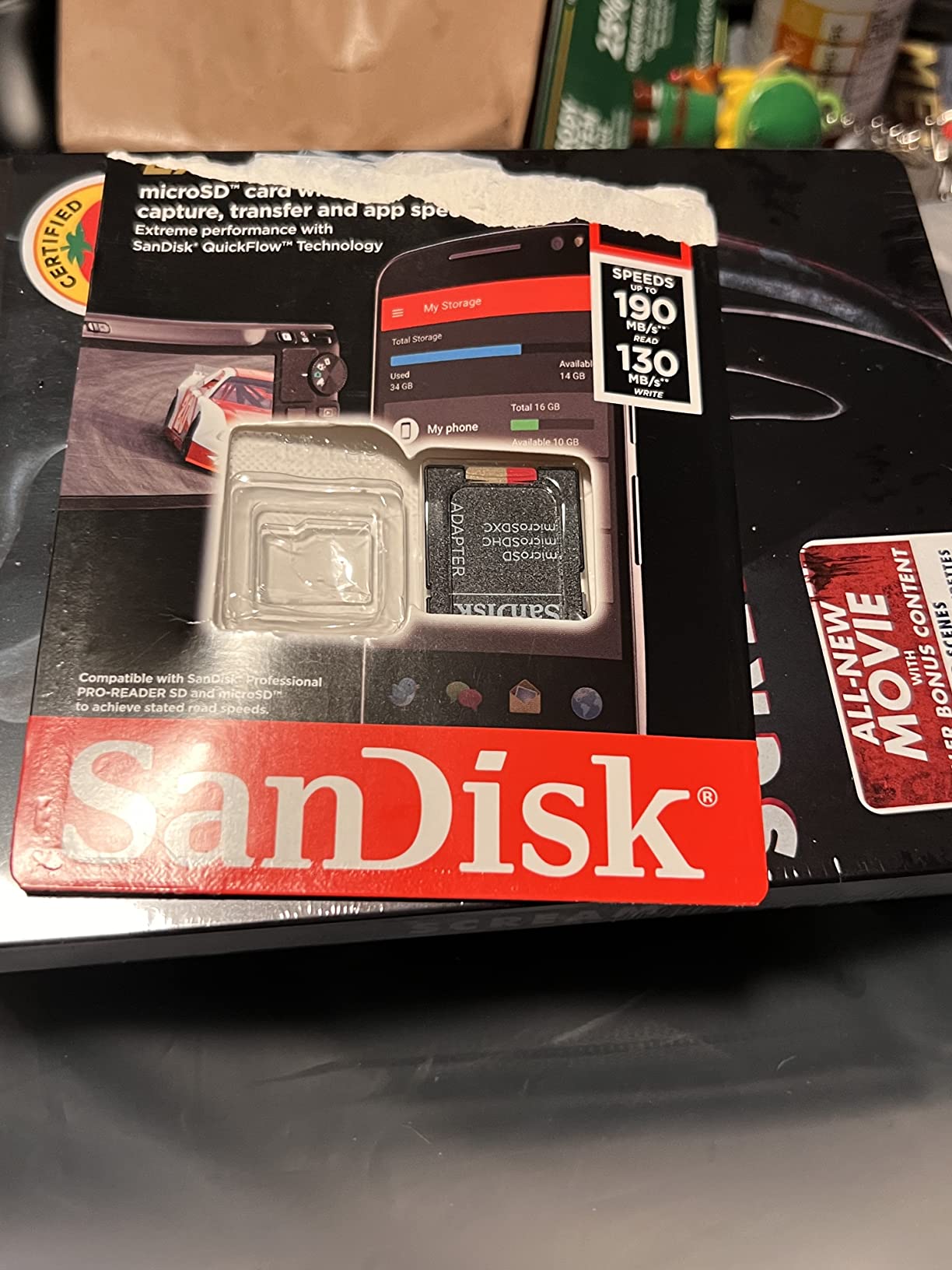 SanDisk 128GB Extreme microSDXC UHS-I Memory Card with Adapter - C10, U3, V30, 4K, 5K, A2 customer photo 2