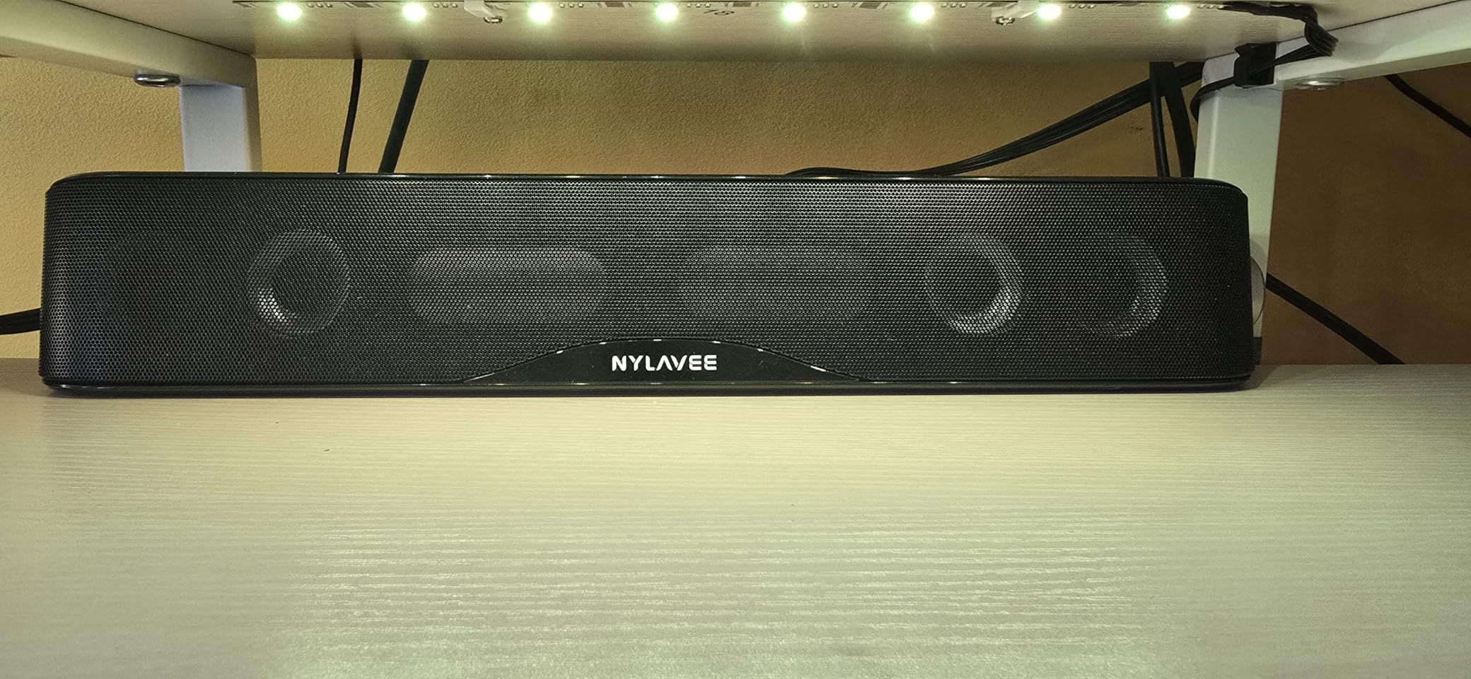 Nylavee Computer Speakers for Desktop PC, Bluetooth & AUX PC Sound Bar | 4-Driver Hi-Fi Stereo Sound, USB A/C Power, Built-in Mic and Headphone Jack, PC Speakers for Desktop, Laptop, Monitor customer photo 2