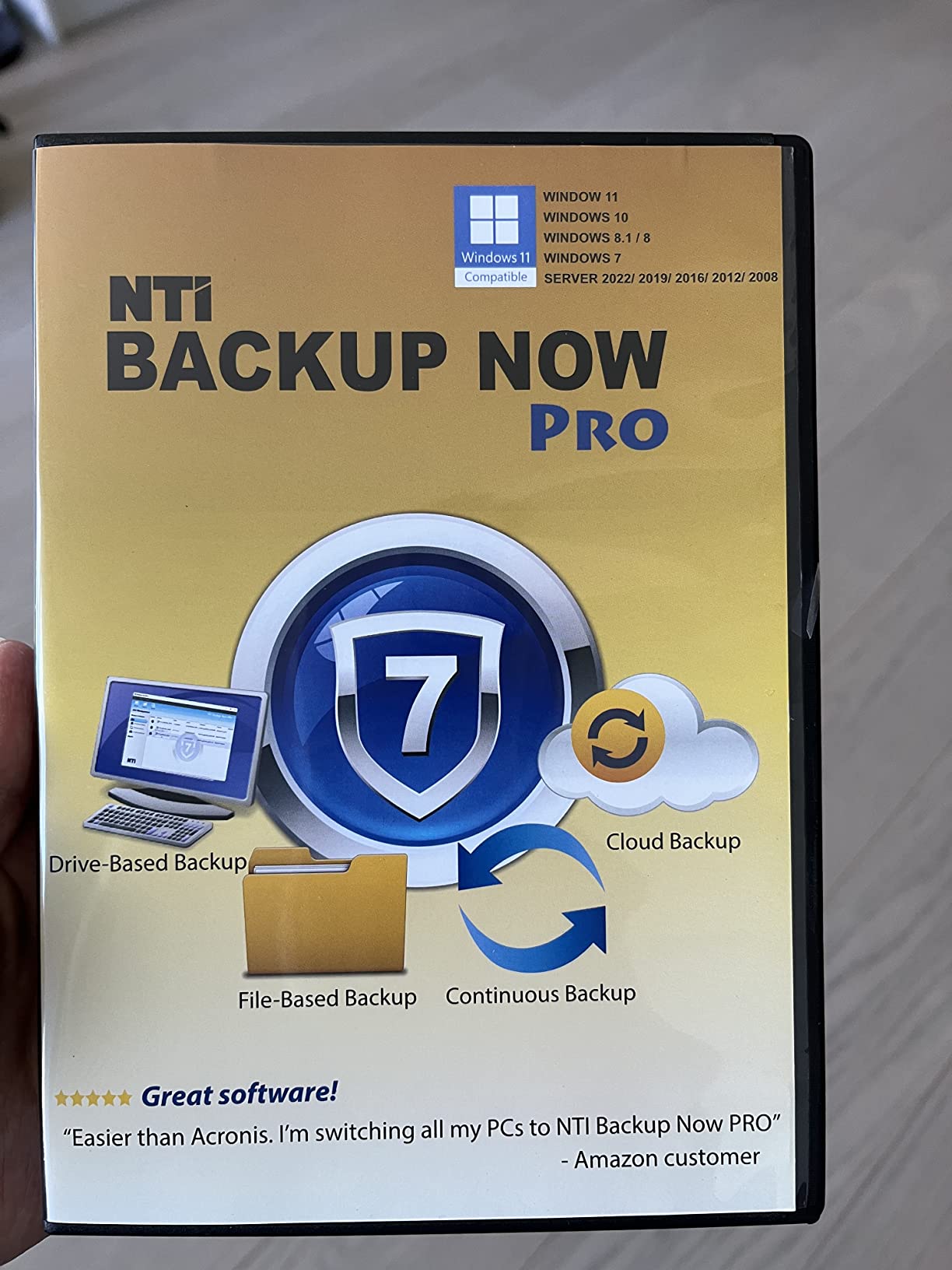 NTI Backup Now PRO 7 (for 1 Computer) | Updated for 2026 | The Best Buy Award-winning Backup Software | 4-in-1 Solution | Available in Download and CD | Lifetime License (Not Yearly Subscription) customer photo 1