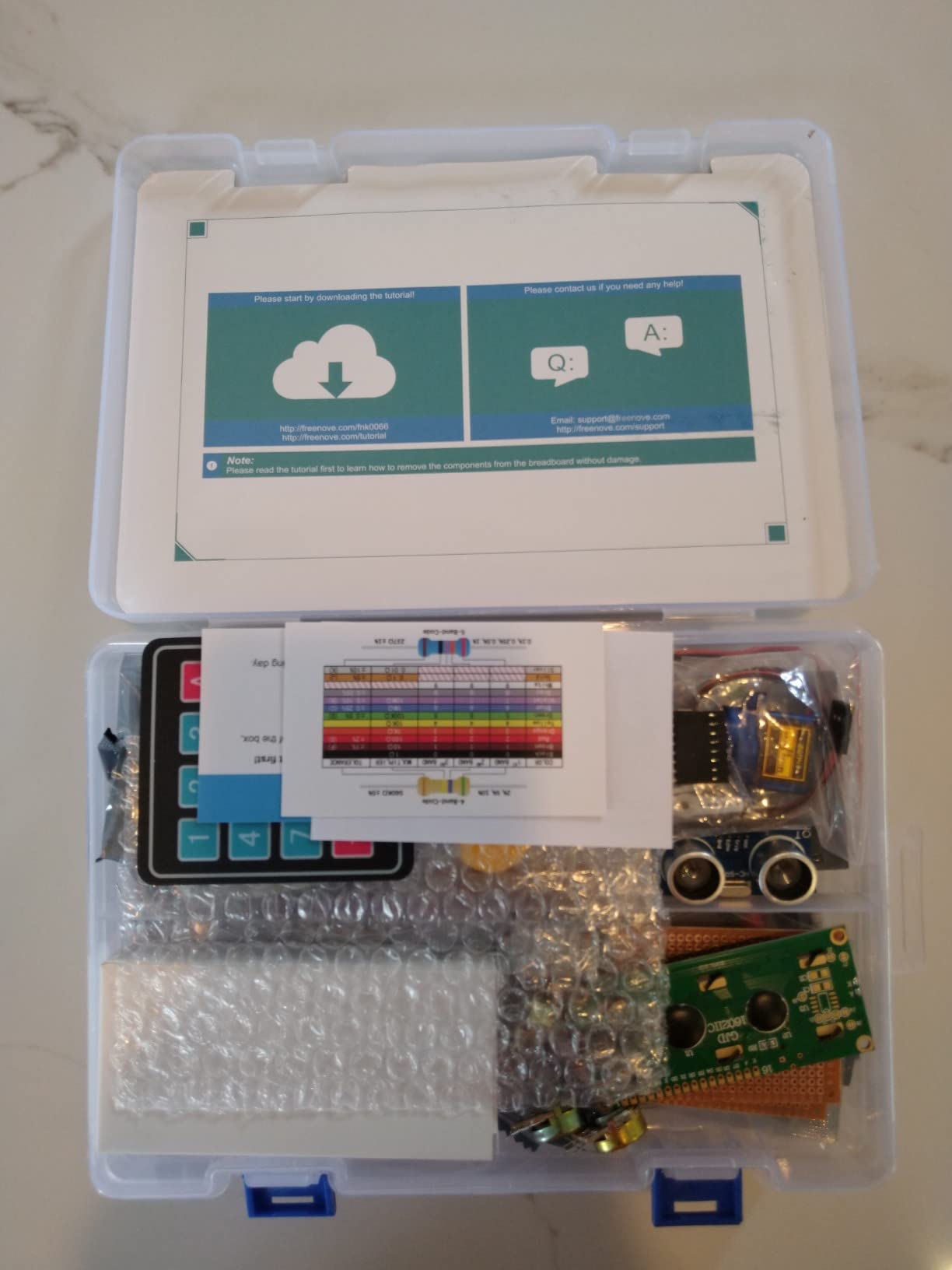 Complete Starter Kit for Raspberry Pi 5 4 B 3 B+ 500 Zero 2 W, 1170-Page Tutorial, Python C Java Scratch Processing Code, 386 Items, 164 Projects, Camera Speaker (Raspberry Pi NOT Included) customer photo 1
