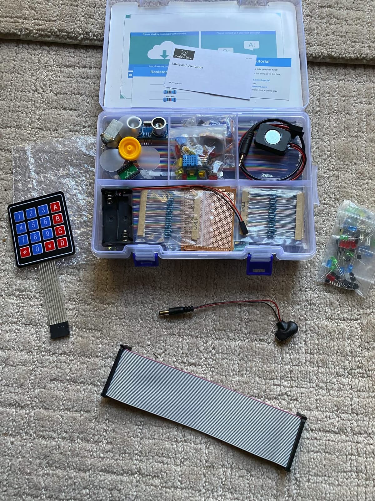 Complete Starter Kit for Raspberry Pi 5 4 B 3 B+ 500 Zero 2 W, 1170-Page Tutorial, Python C Java Scratch Processing Code, 386 Items, 164 Projects, Camera Speaker (Raspberry Pi NOT Included) customer photo 2
