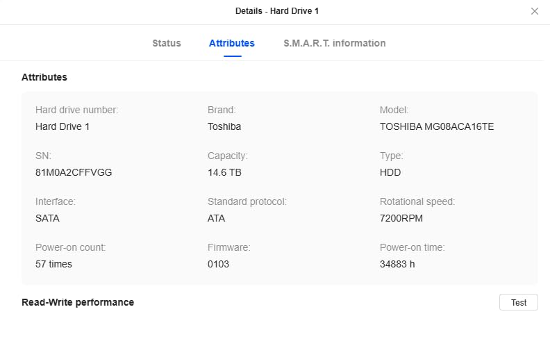 Toshiba MG08ACA16TE 16TB 7200RPM 512e 3.5