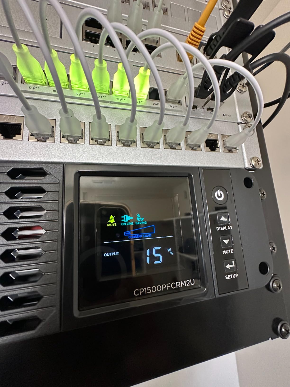 CyberPower CP1500PFCRM2U PFC Sinewave UPS Battery Backup | 1500VA/1000W, 8 Outlets, AVR, Short Depth 2U Rackmount, UL Certified customer photo 1