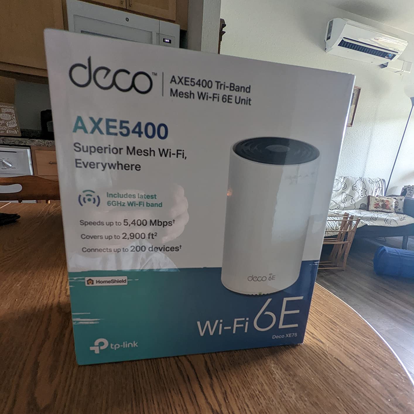 TP-Link Deco XE75 AXE5400 Tri-Band WiFi 6E Mesh System - Covers up to 2900 Sq.Ft, Replaces WiFi Router and Extender, AI-Driven Mesh, New 6GHz Band, 1-Pack customer photo 1