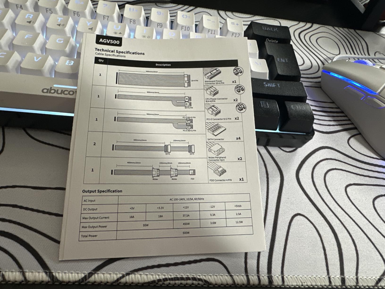 ARESGAME AGV Series 750W Power Supply, 80 Plus Bronze Certified, Semi Modular Power Supply, 5 Year Warranty customer photo 2