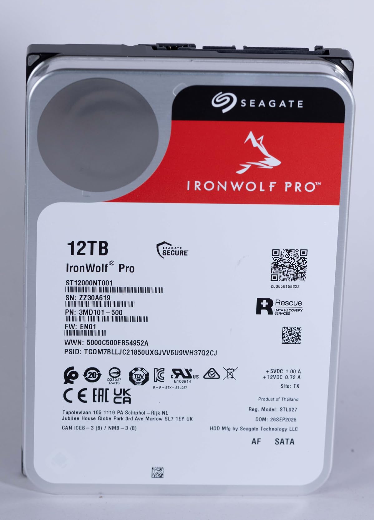 Seagate IronWolf Pro 20TB Enterprise NAS Internal HDD - CMR 3.5 Inch, SATA 6 Gb/s, 7200 RPM, 256 MB Cache for RAID Network Attached Storage (ST20000NT001) customer photo 2