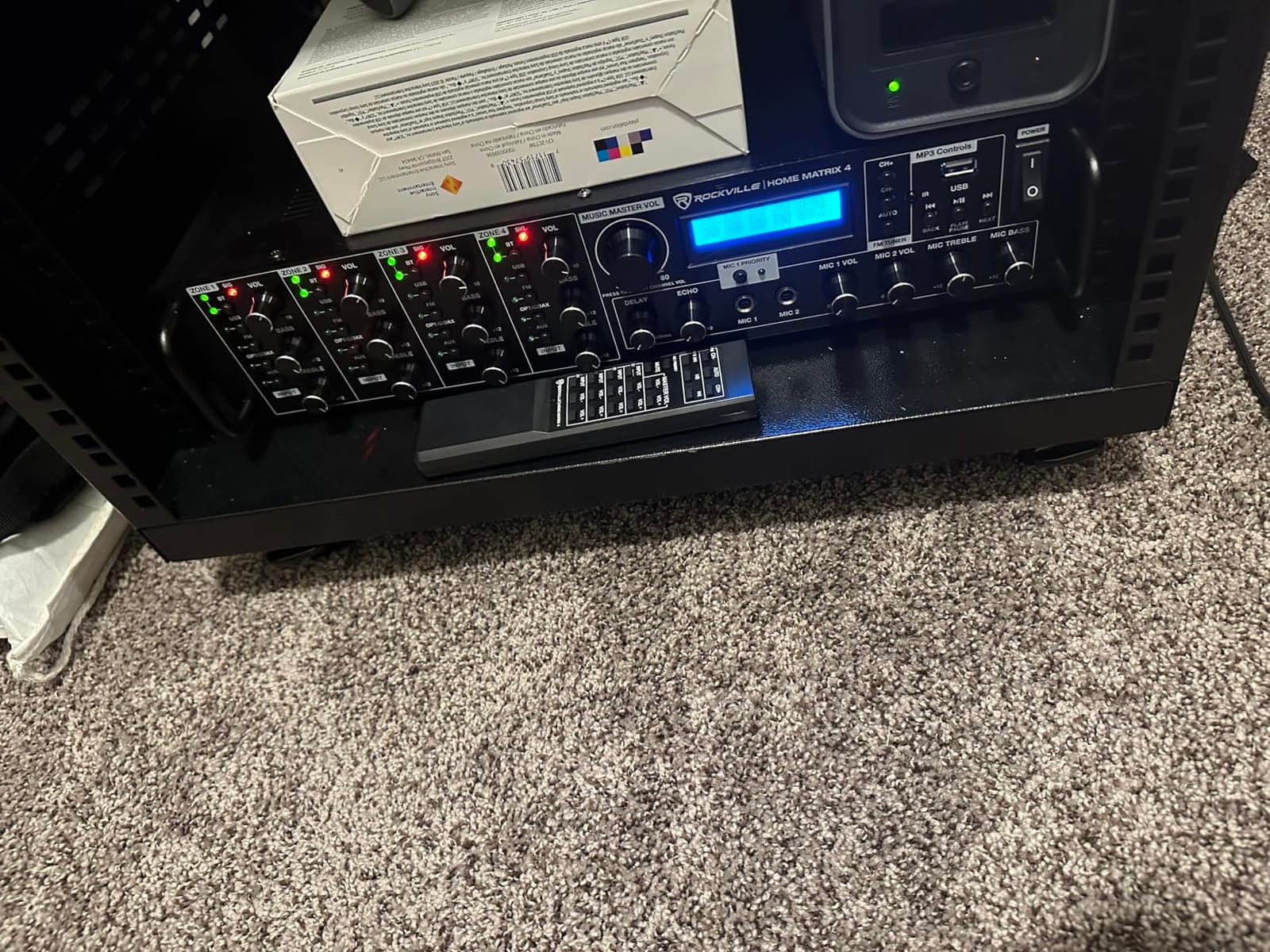 Rockville Home Matrix 4-Zone 8-Channel 600W Multi-Room Receiver Amp | Multi Source Routing, Bluetooth, USB, Optical, RCA, Coaxial, 2 Mic Inputs, Zone Volume Controls, Rack Mountable customer photo 2