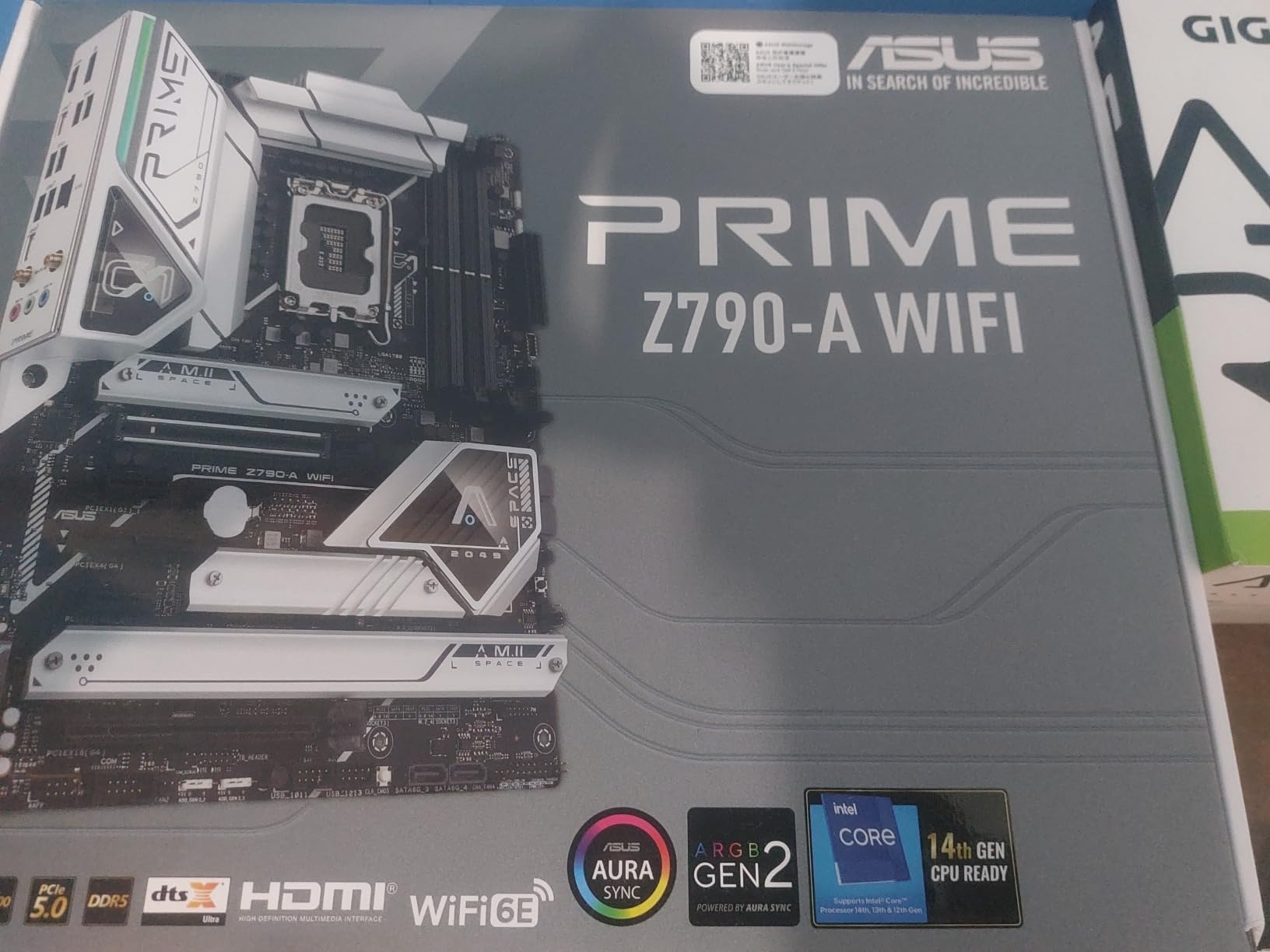 ASUS Prime Z790-A WiFi 6E LGA 1700 (Intel 14th,13th&12th) ATX Motherboard (16+1 DrMOS, PCIe 5.0, DDR5, 4X M.2 Slots, 2.5 Gb LAN, USB 3.2 Gen 2 Front Panel Type-C, Thunderbolt 4/USB4, DP) customer photo 1