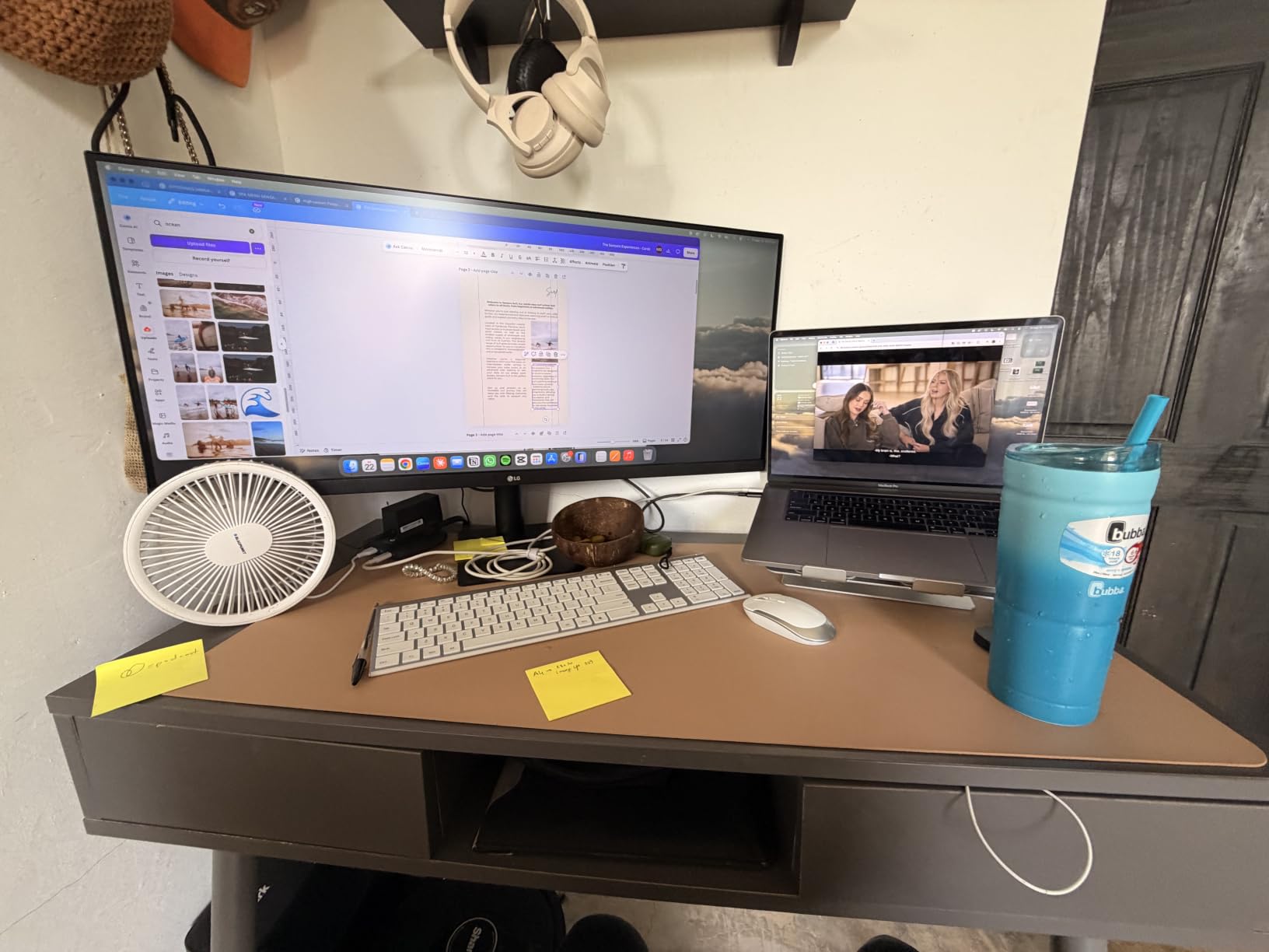 Amazon Basics Sturdy and Portable Ergonomic Laptop Stand for Desk, Height Adjustable Riser with Ventilated Cooling, Foldable, Fits all Laptops up to 15.6 Inch, Silver customer photo 2