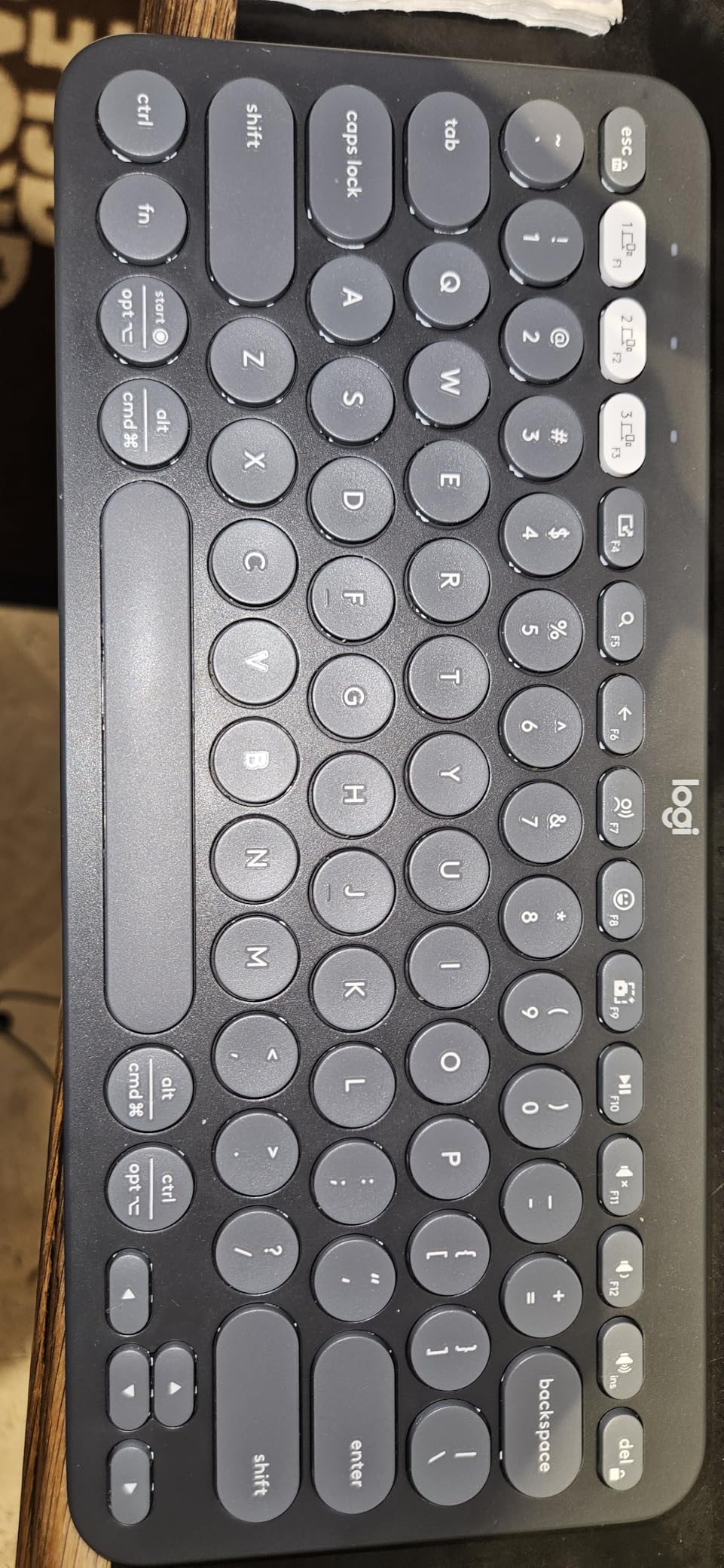 Logitech Pebble Keys 2 K380s Wireless Bluetooth Keyboard - Tonal Graphite | Slim portable compact Bluetooth keyboard, customizable keys, switch between 3 paired devices with Easy-Switch buttons. customer photo 2