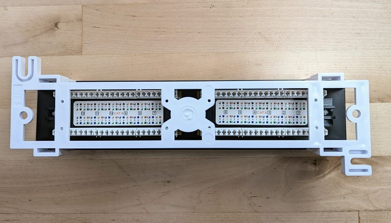 Rapink Patch Panel 12 Port Cat6 10G Support, Network Patch Panel UTP 10-Inch, Wallmount 1U Ethernet Patch Panel Punch Down Block for Cat6, Cat5e, Cat5 Cabling customer photo 1