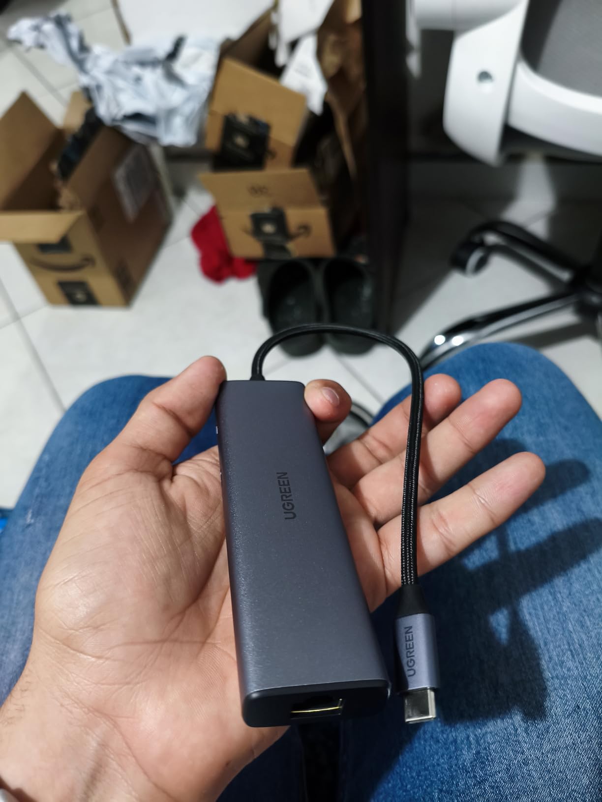 UGREEN Revodok 6 in 1 USB C Hub Gigabit Ethernet Adapter with 4K HDMI customer photo 2