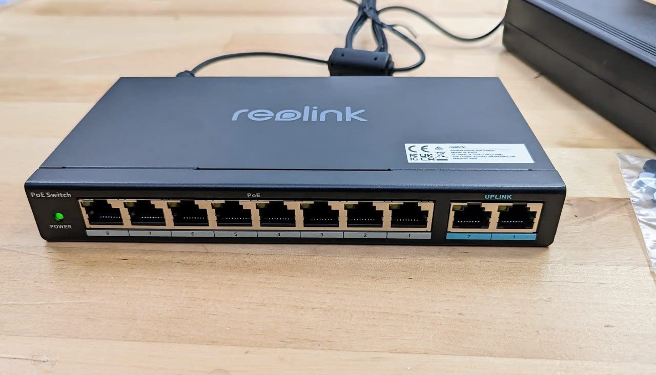 REOLINK PoE Switch with 8 PoE and 2 Gigabit Uplink Ports RLA-PS1 | Ideal for REOLINK RLN36 NVR and Power Over Ethernet IP Cameras, IEEE802.3af/at, Metal Casing, Desktop/Wall Mount customer photo 2