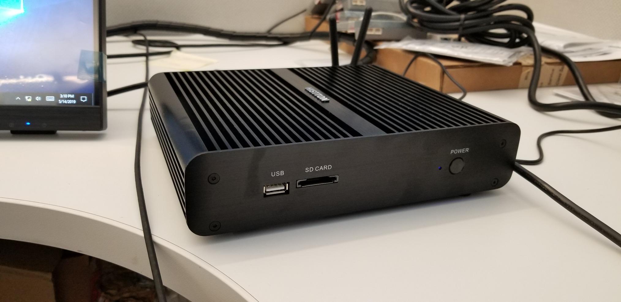 HISTTON Fanless Mini Industrial PC Core i5-8265U, DDR4 16GB RAM 512GB SSD | 2 RS232 COM, 2 LAN, 2 HD Dual Output, USB3.0, Dual WiFi, BT4.2, Win 11 Pro Mini Computer customer photo 1
