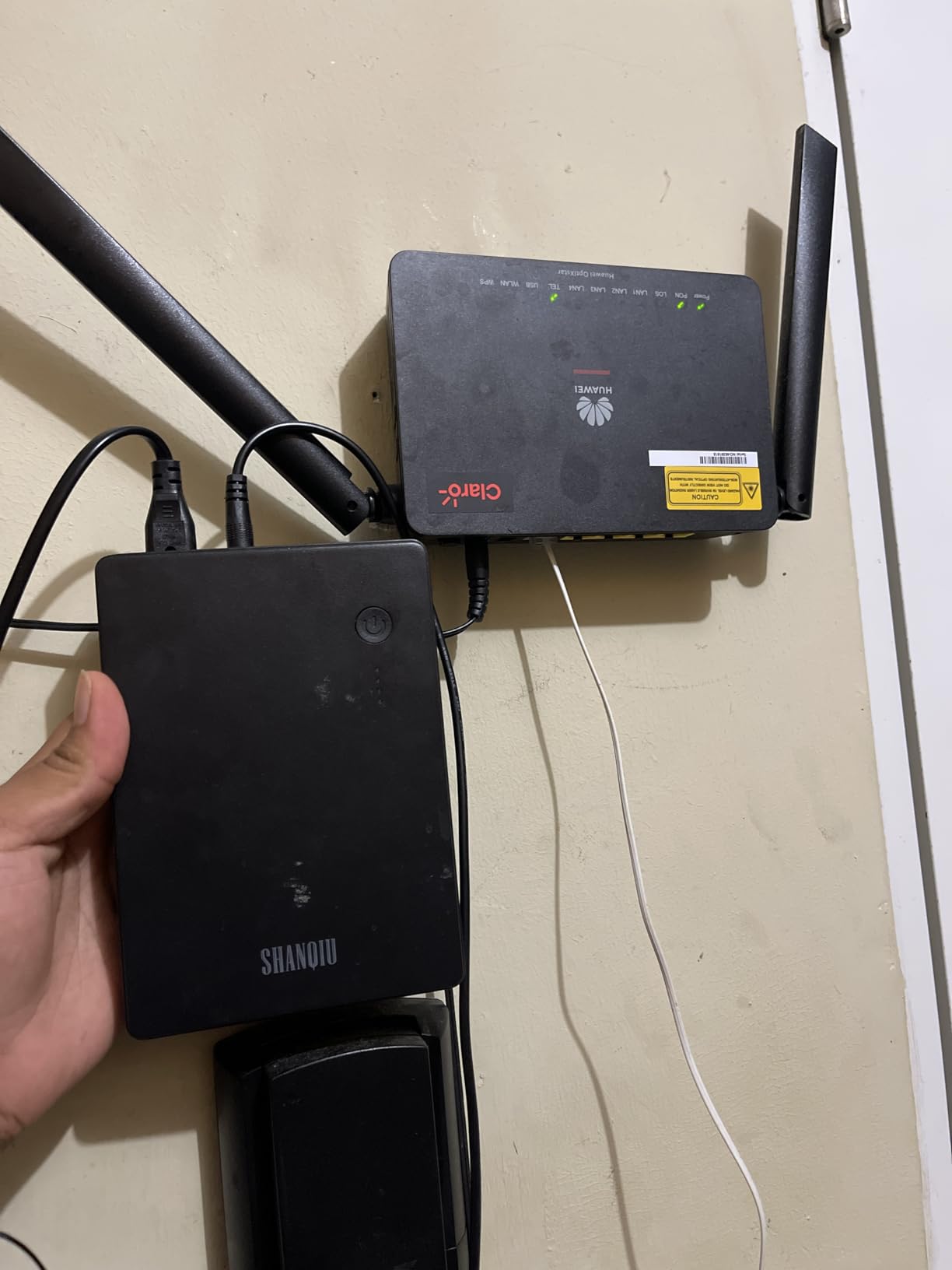Mini UPS Battery Backup for Router, Modem, Security Camera | Small Uninterruptible Power Supply with Input AC Output USB 5V DC 5V 9V 12V 2A (37Wh) customer photo 1