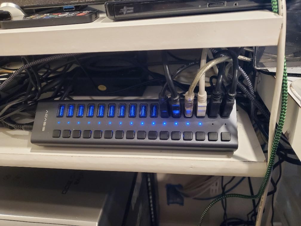 ACASIS Powered 10 Ports USB 3.2 Hub, 10Gbps Data Transfer, 48W Adapter customer photo 1
