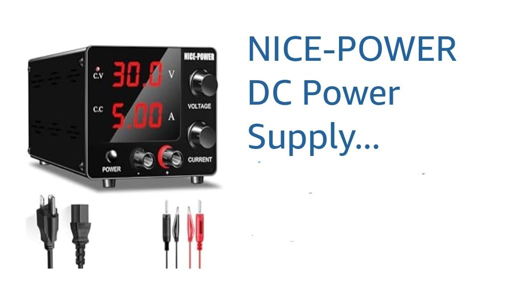 NICE-POWER DC Power Supply Variable, 30V 5A Adjustable Switching Regulated Power Supply with Encoder, Upgraded 3-Digits LED Display, Electroplating DIY LED Test Mini Regulated DC Bench Power Supply customer photo 2