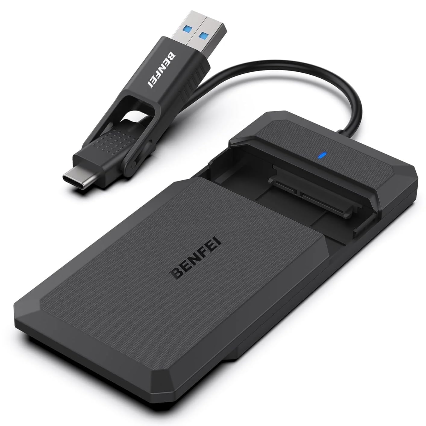BENFEI 2.5 Inch SATA to USB Tool Free External Hard Drive Enclosure, USB Type-C/Type-A to Sata Compatible for 2.5 Inch SSD(Optimized for SSD, Support UASP) customer photo 2