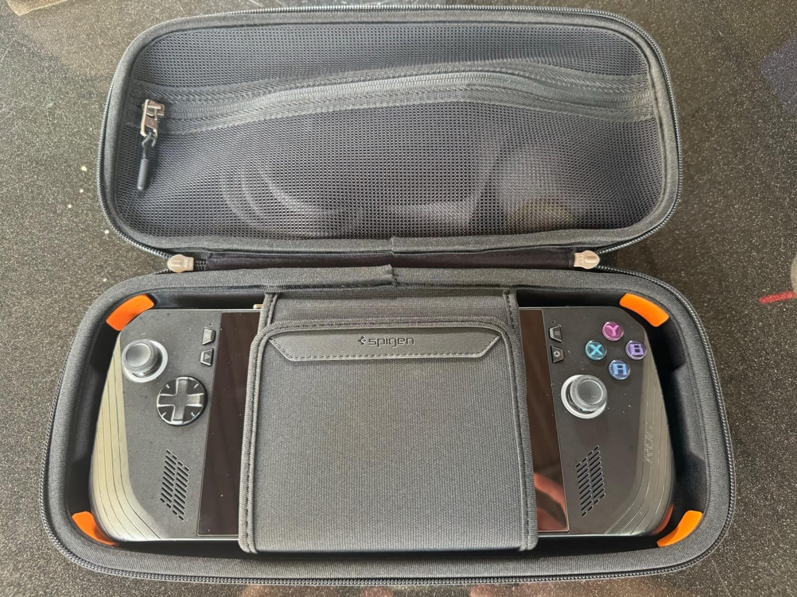 Spigen Rugged Armor Pro Hard Shell Carrying Case | ROG Xbox Ally X, Nintendo Switch 2, MSI Claw 7 AI+, ASUS ROG Ally, Accessory Pockets, Charger Storage - Black customer photo 1