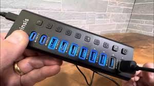 LEINSIS Powered USB Hub 3.2, 10-Port USB 3.2/USB C Hub (10Gbps USB-A + USB-C) customer photo 1