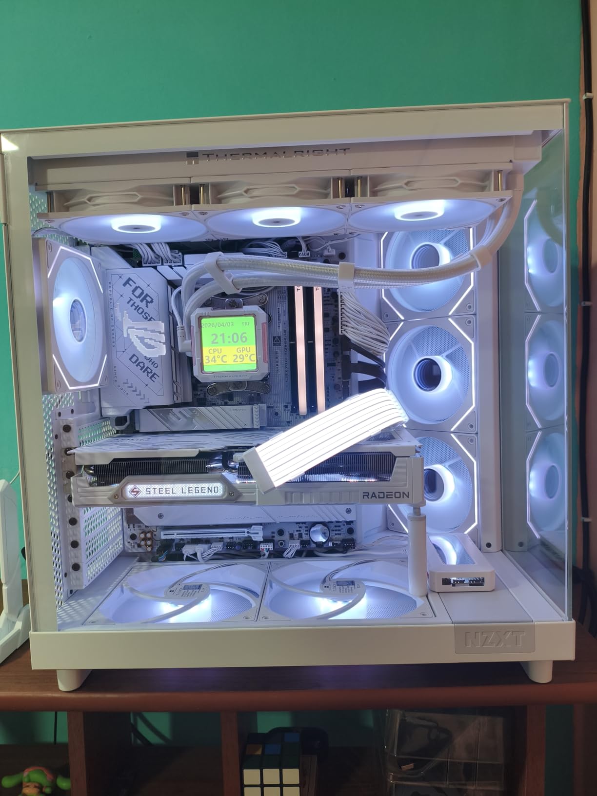 NZXT H6 Flow Compact Dual-Chamber Mid-Tower Airflow Case, Panoramic Glass Panels, Black customer photo 2