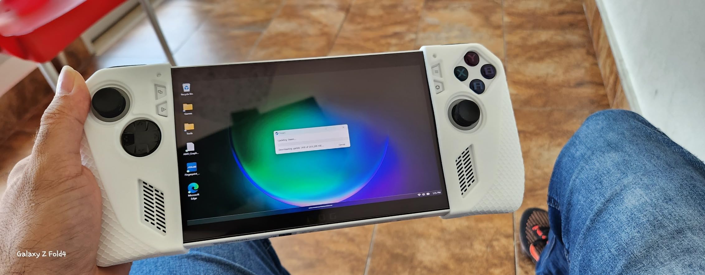 ASUS - ROG Ally Gaming Handheld Console - Z1 Processor, 512GB, 1080p 120Hz Display, White customer photo 1