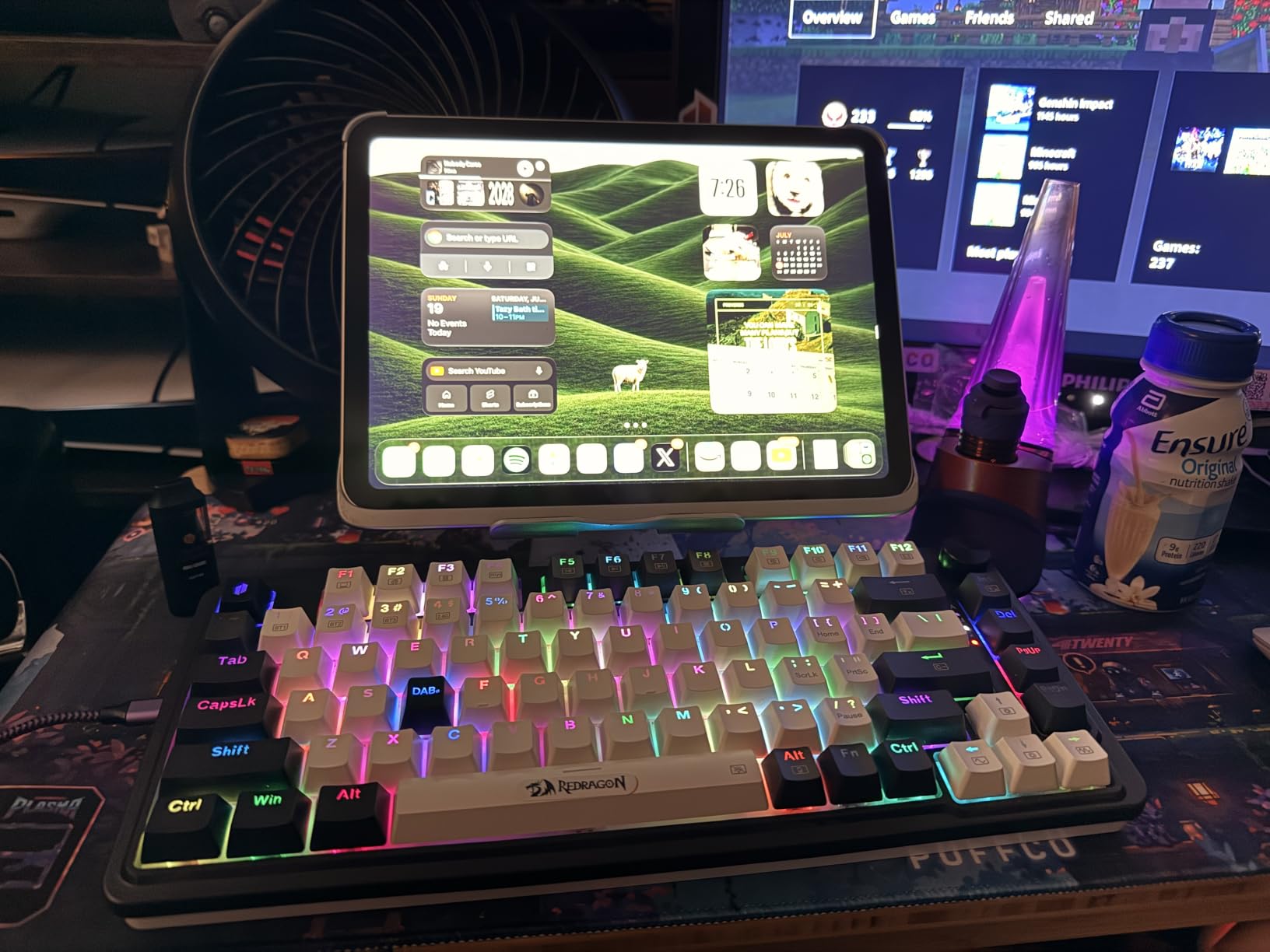 Redragon K673 PRO Wireless 81-Key RGB Gasket Gaming Keyboard, Scroll Knob, Multi-Function Control Wheel, 0-Delay Tri-Mode, Cushioned 5-Layer Noise Dampening for Creamy Thocky Sound, Compact 80% Size customer photo 2