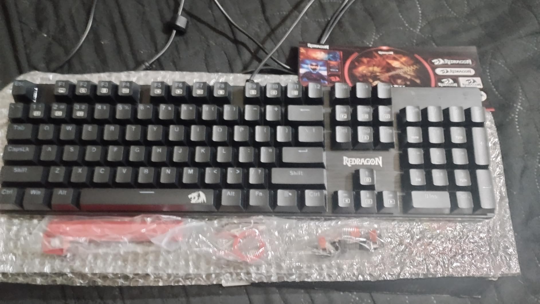 Redragon Mechanical Gaming Keyboard Wired, 11 Programmable Backlit Modes, Hot-Swappable Red Switch, Anti-Ghosting, Double-Shot PBT Keycaps, Light Up Keyboard for PC Mac customer photo 2