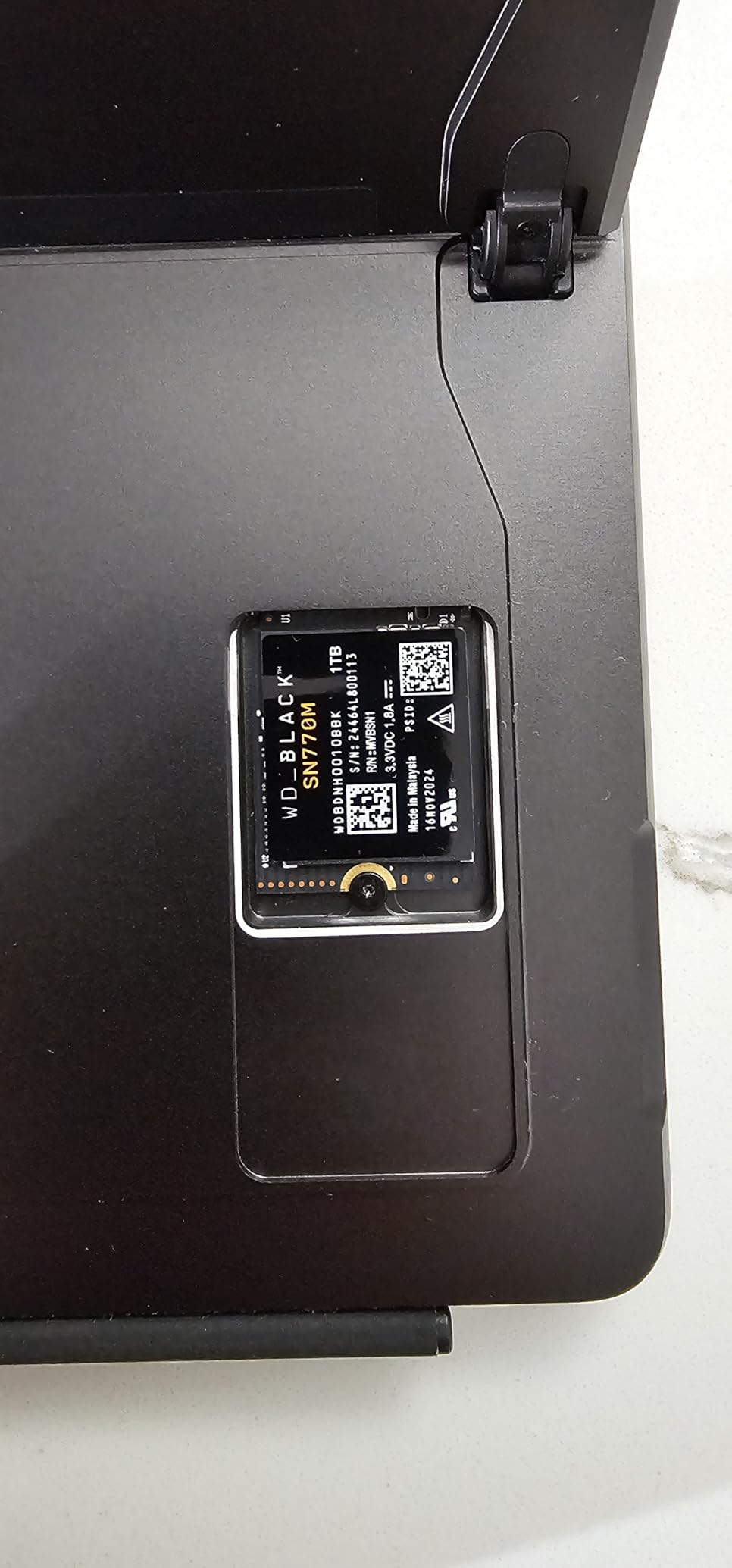 WD_Black SN770M 1TB M.2 2230 NVMe SSD - PCIe Gen 4.0, Speeds up to 5150 MB/s, for Handheld Gaming Devices and Compatible Laptops, TLC 3D NAND, Great for Asus ROG Ally, Steam Deck, Microsoft Surface customer photo 1