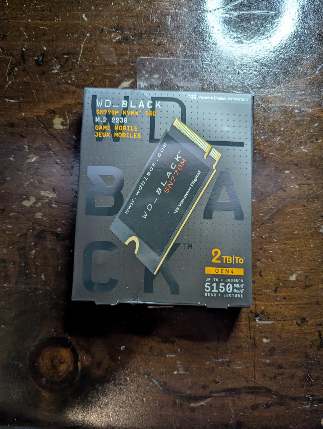 WD_Black SN770M 1TB M.2 2230 NVMe SSD - PCIe Gen 4.0, Speeds up to 5150 MB/s, for Handheld Gaming Devices and Compatible Laptops, TLC 3D NAND, Great for Asus ROG Ally, Steam Deck, Microsoft Surface customer photo 2