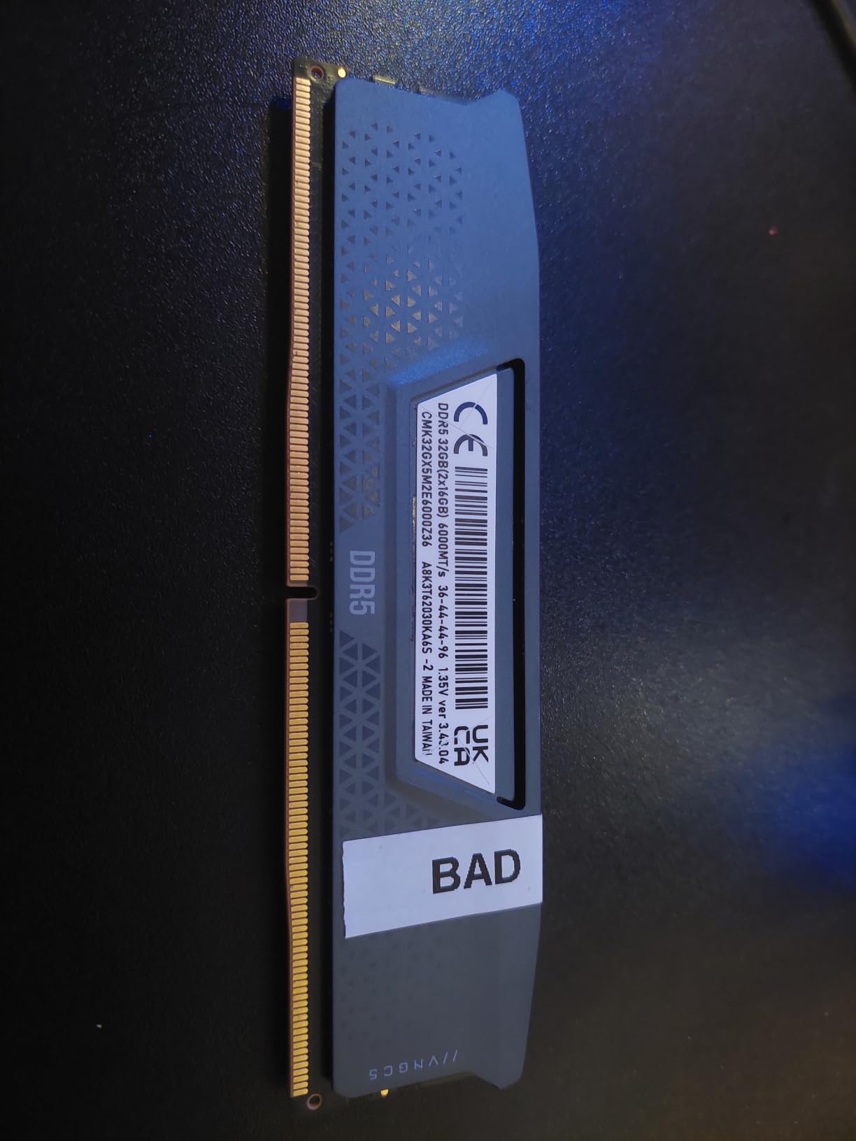 CORSAIR Vengeance DDR5 32GB (2 x 16GB) 6000MHz CL36 AMD EXPO & Intel XMP 3.0 Desktop Gaming Memory, Grey (CMK32GX5M2E6000Z36) customer photo 2