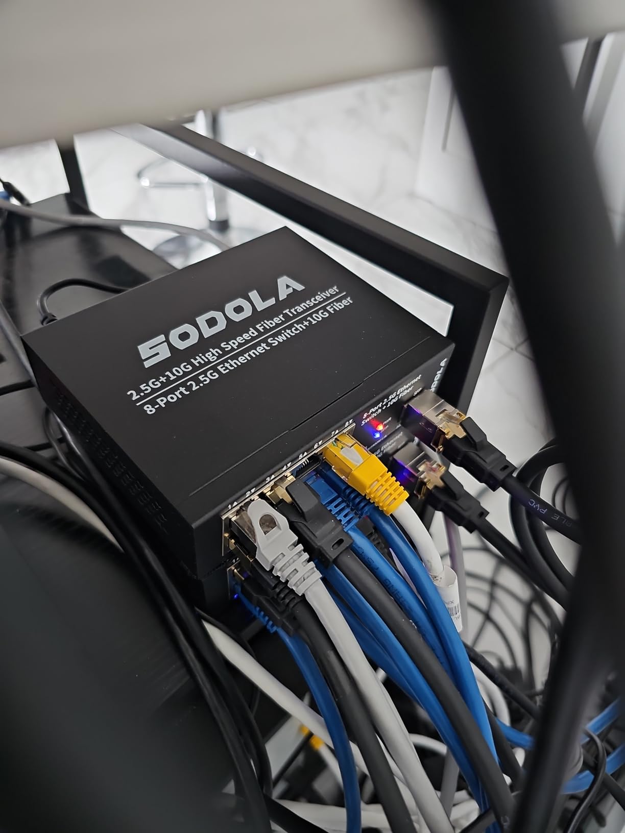 Sodola 8-Port Unmanaged 2.5G Switch,8 x 2.5GBASE-T Ports,1X10G SFP+ | 100Gbps Switching Capacity, Fanless, Metal, Plug & Play 2.5Gb Network Switch customer photo 2