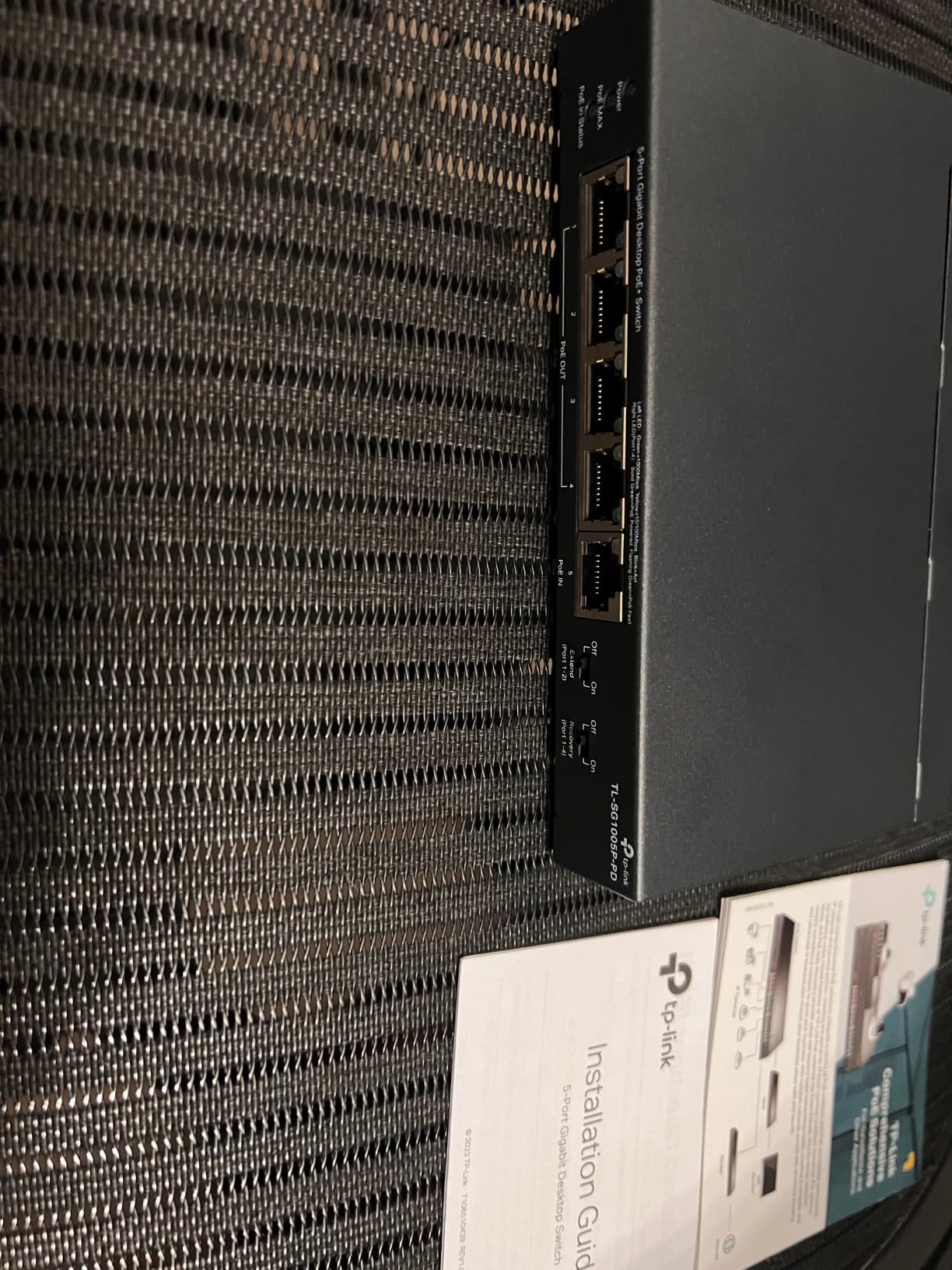 TP-Link TL-SG1005P-PD, 5 Port Passthrough Gigabit Ethernet Switch | 1 PoE++ in 90W, 4 PoE+ Output up to 66W, Plug & Play, Extend Mode, QoS, IGMP, Auto Recovery, Powered Only, Free Expert Help customer photo 1