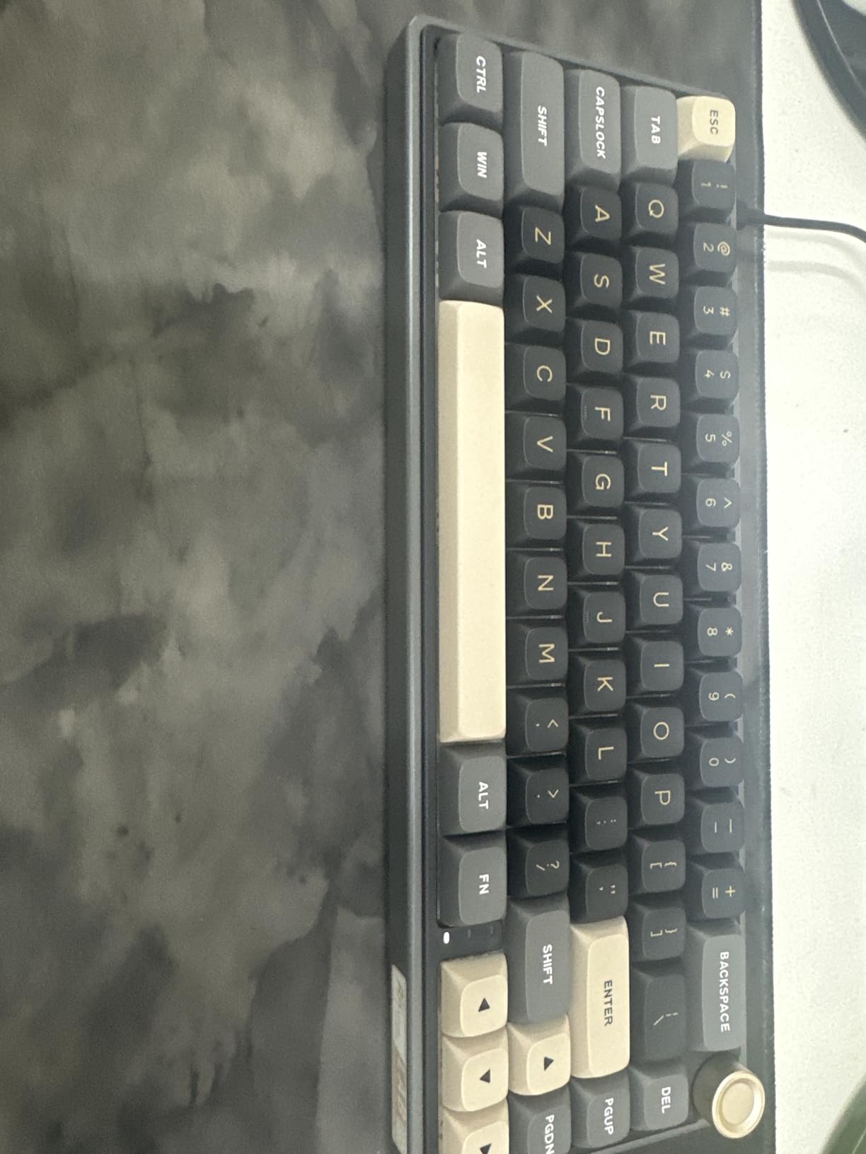 RK ROYAL KLUDGE R65 Wired Mechanical Keyboard, 60% Percent Creamy Gaming Keyboard Gasket Mount RGB Backlit with Programmable Knob, MDA Profile PBT Keycaps, QMK/VIA, Hot Swappable Linear Switch, Cyan customer photo 1
