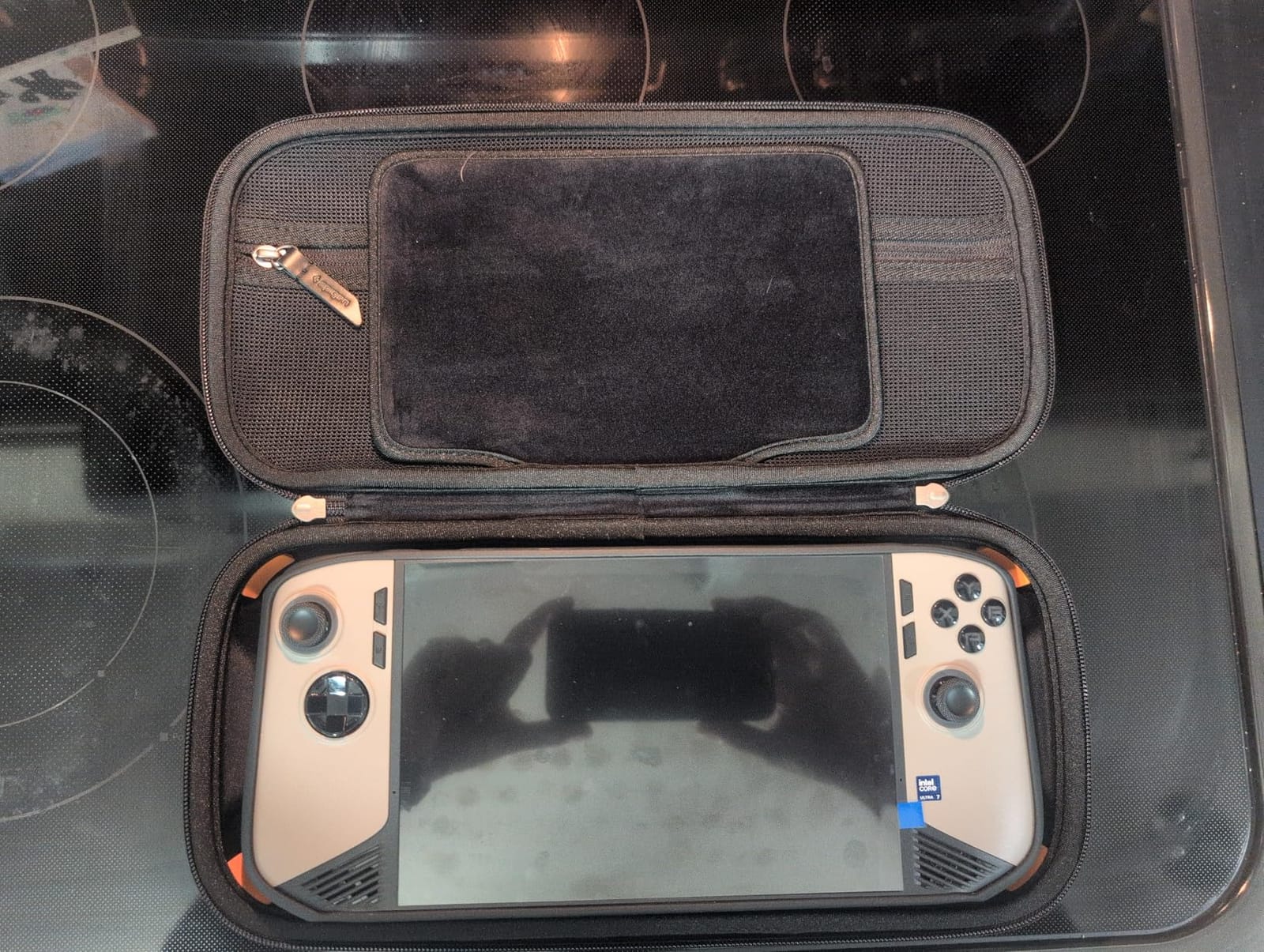 Spigen Rugged Armor Pro Hard Shell Carrying Case for Lenovo Legion Go | Travel Case For Legion Go, MSI Claw 7 AI+/8 AI+/A8, Accessory Pockets, Charger Storage - Black customer photo 2