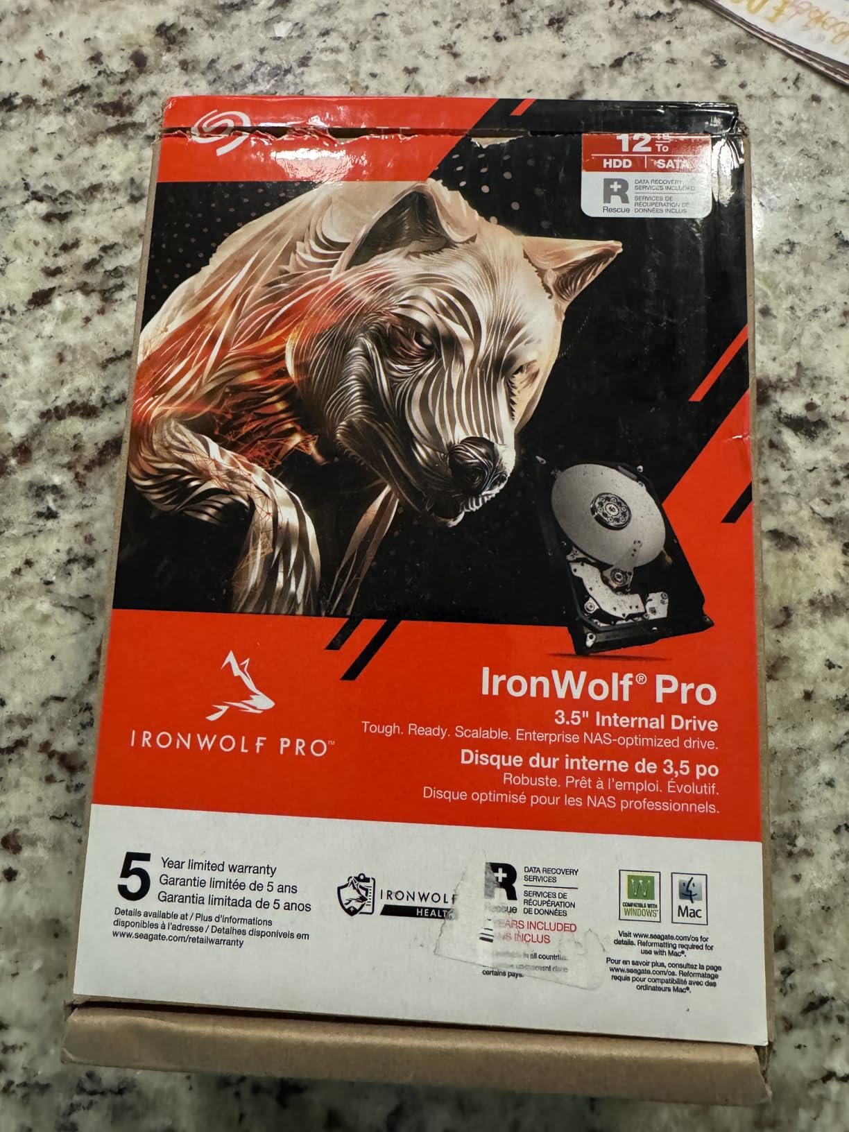 Seagate IronWolf Pro 24TB Enterprise NAS Internal HDD Hard Drive - CMR 3.5 Inch SATA 6Gb/s 7200 RPM 512MB Cache for RAID Network Attached Storage, Rescue Services (ST24000NT002) customer photo 2