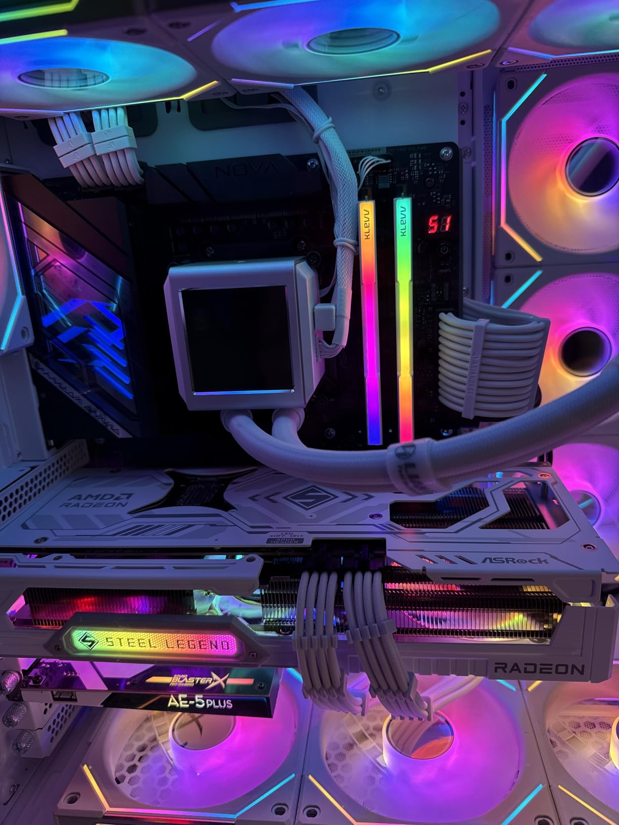 KLEVV CRAS V RGB DDR5 64GB (2x32GB) 6400MHz CL32 SK Hynix A-Die 1.35V Gaming Desktop Ram Memory XMP 3.0 / AMD Expo Ready - Black (KD5BGUA80-64A320G) customer photo 1