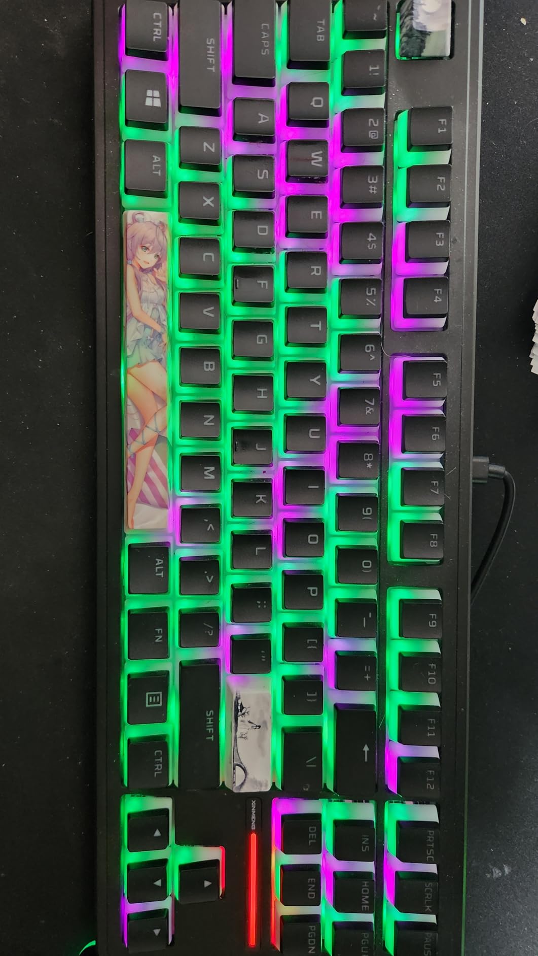 75% Custom Barebones Keyboard kit Gasket Mouted, Blank DIY Silent TKL Mechanical Gaming Keyboard PCB Hot Swappable 3pin/5pin Switch with South-Facing RGB for Win/Mac (M87 Kit-Black) customer photo 1