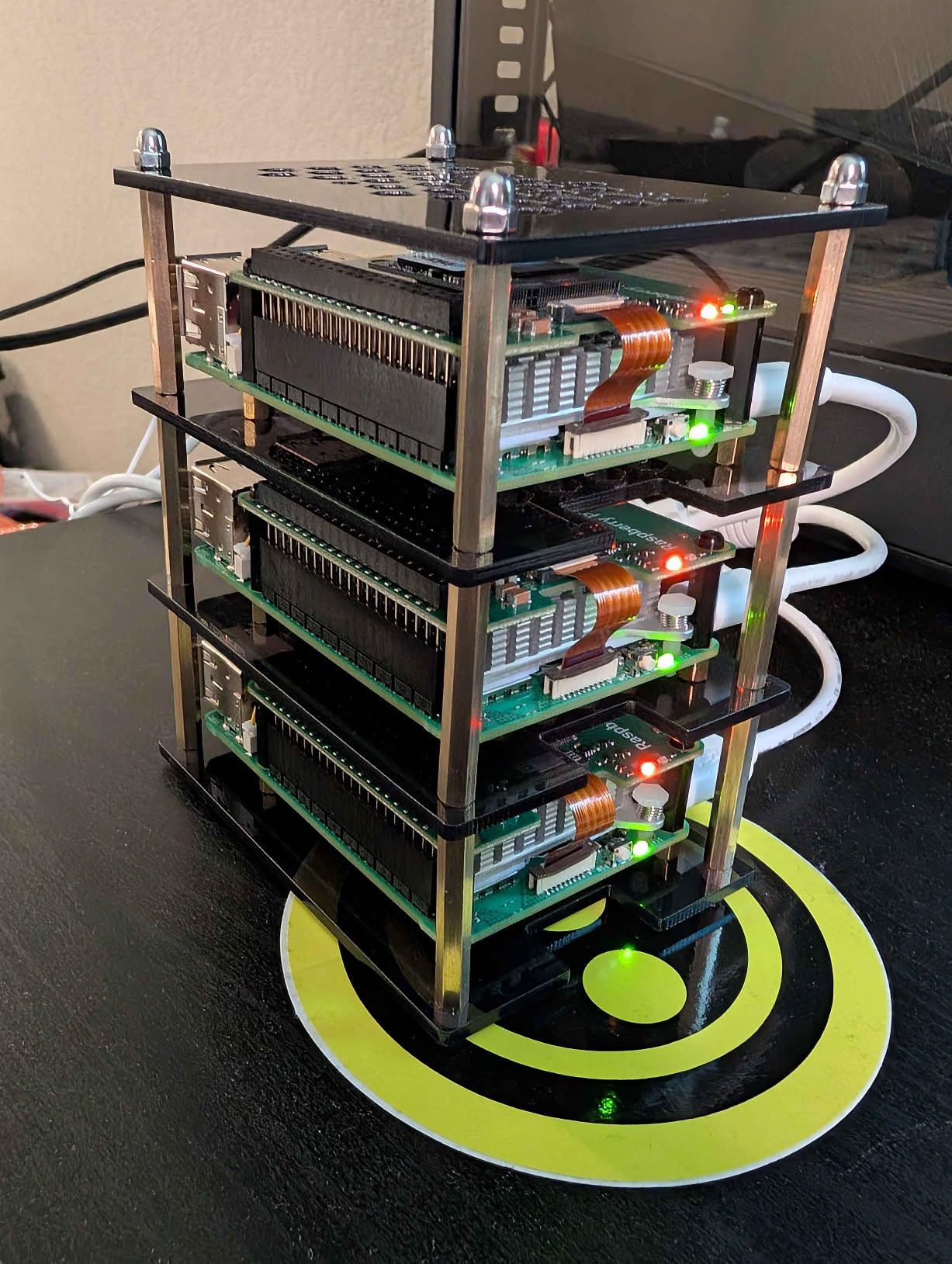 4 Layers Cluster Case for Raspberry Pi 5, Pi 5 Stackable Case with 4PCS Armor Lite V5 Active Cooler for Raspberry Pi 5 8GB 4GB customer photo 2