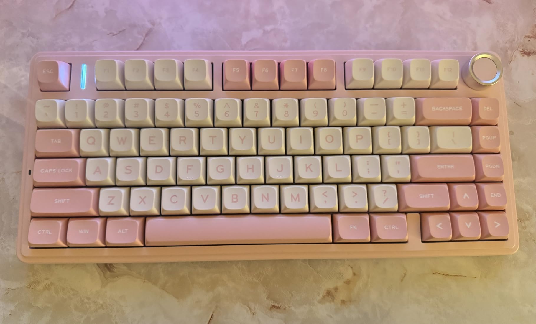 AULA F75 75% Wireless Mechanical Keyboard, Hot Swappable Creamy Keyboard, Pre-lubed Greywood Switches RGB Backlit Gaming Keyboards, 2.4GHz/Type-C/BT5.0 (Cool Black) customer photo 2
