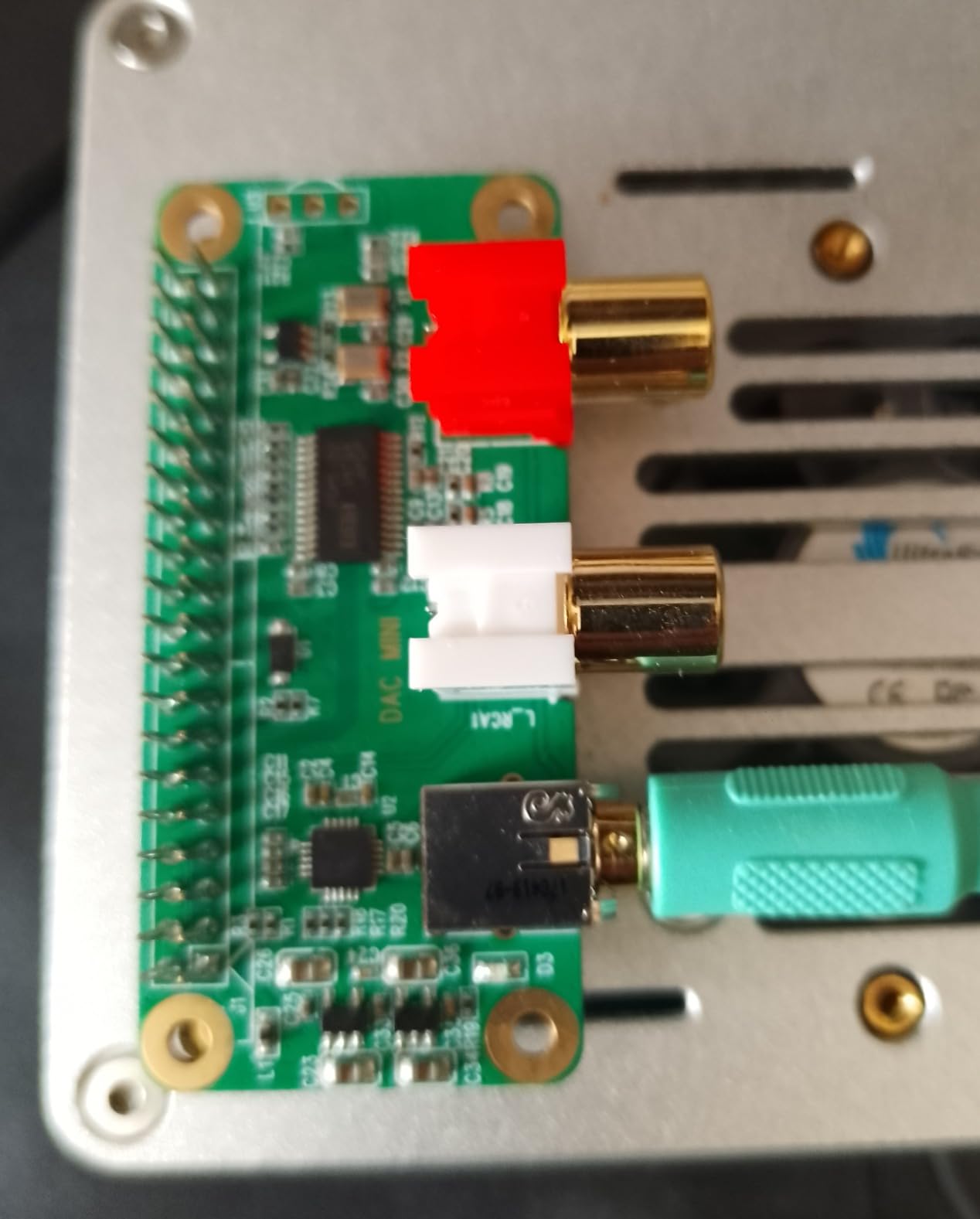 DAC Mini Hat PCM5122 Audio Card for Raspberry Pi 5/4/3B+/Zero 2W, 384kHz/32bit HiFi Sound Shield with RCA & 3.5mm Output customer photo 2