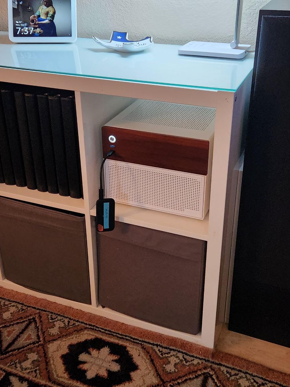JONSBO N4 Black NAS Pc Case, Walnut Wood, 8-Drive Bay/6 * 3.5 