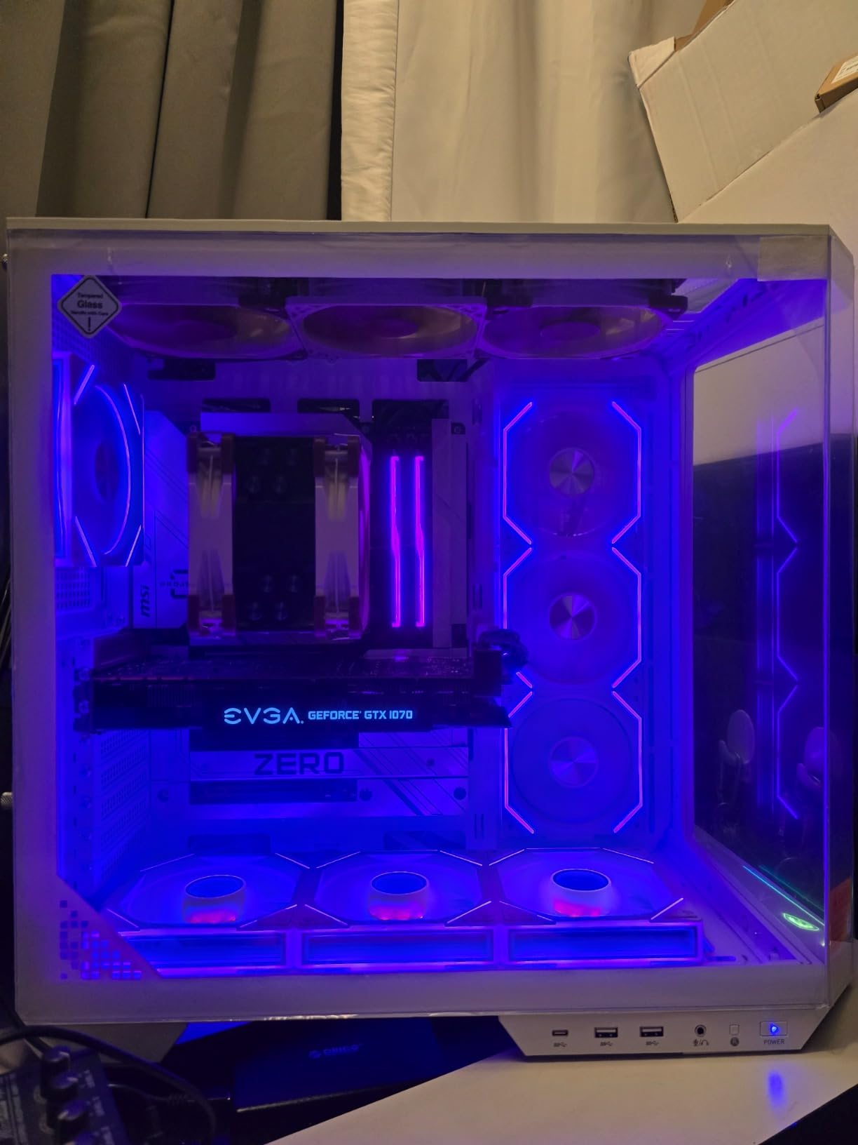 msi MAG PANO 100L PZ White - Premium Mid-Tower Gaming PC Case - Tempered Glass Side Panel - Liquid Cooling Support up to 360mm Radiator - White Color Case customer photo 1
