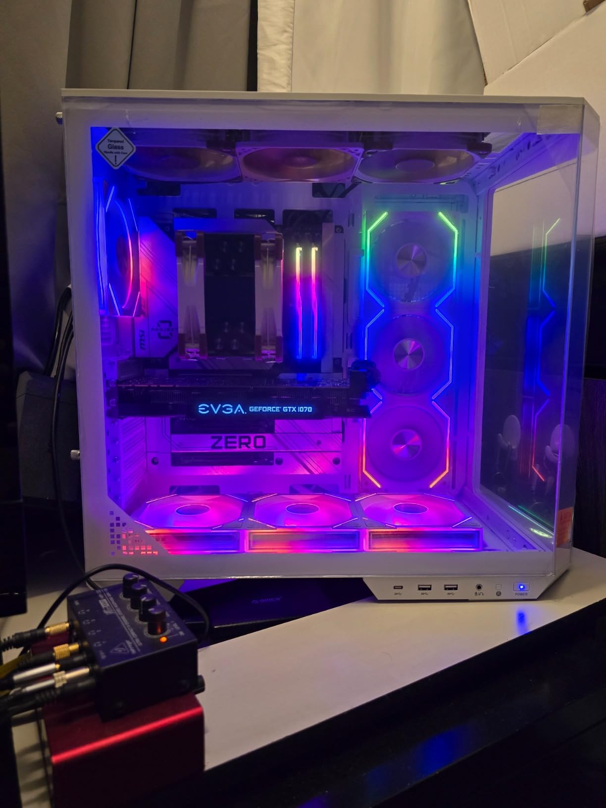 msi MAG PANO 100L PZ White - Premium Mid-Tower Gaming PC Case - Tempered Glass Side Panel - Liquid Cooling Support up to 360mm Radiator - White Color Case customer photo 2