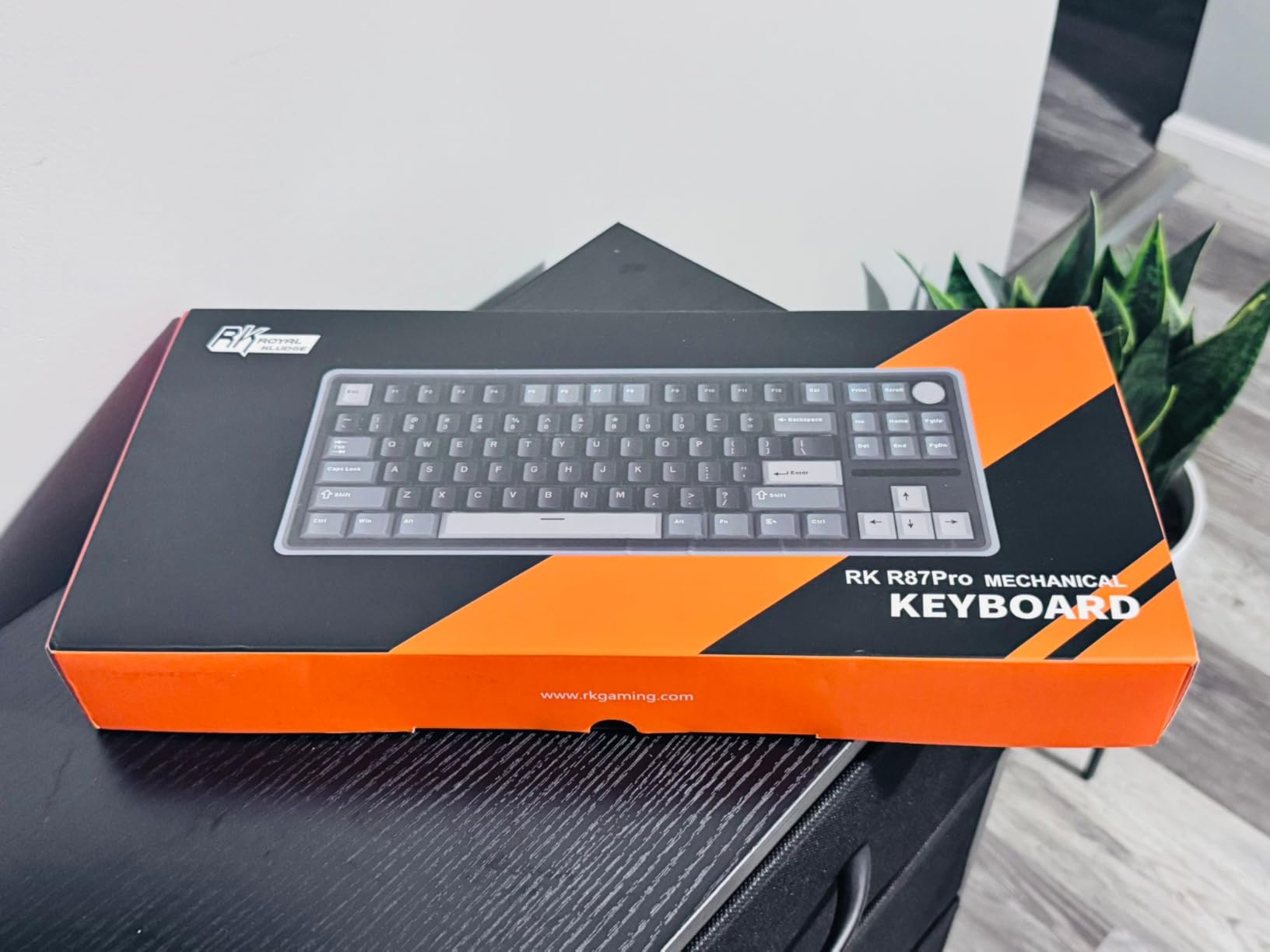 RK ROYAL KLUDGE R87 Pro Wired Mechanical Keyboard TKL with Knob, QMK/VIA | 75% Gaming Keyboard with Detachable Knob, Gasket Hot-Swappable RGB Backlit, 87 Keys Cherry Profile, Linear Creamy Switch, Grey customer photo 2